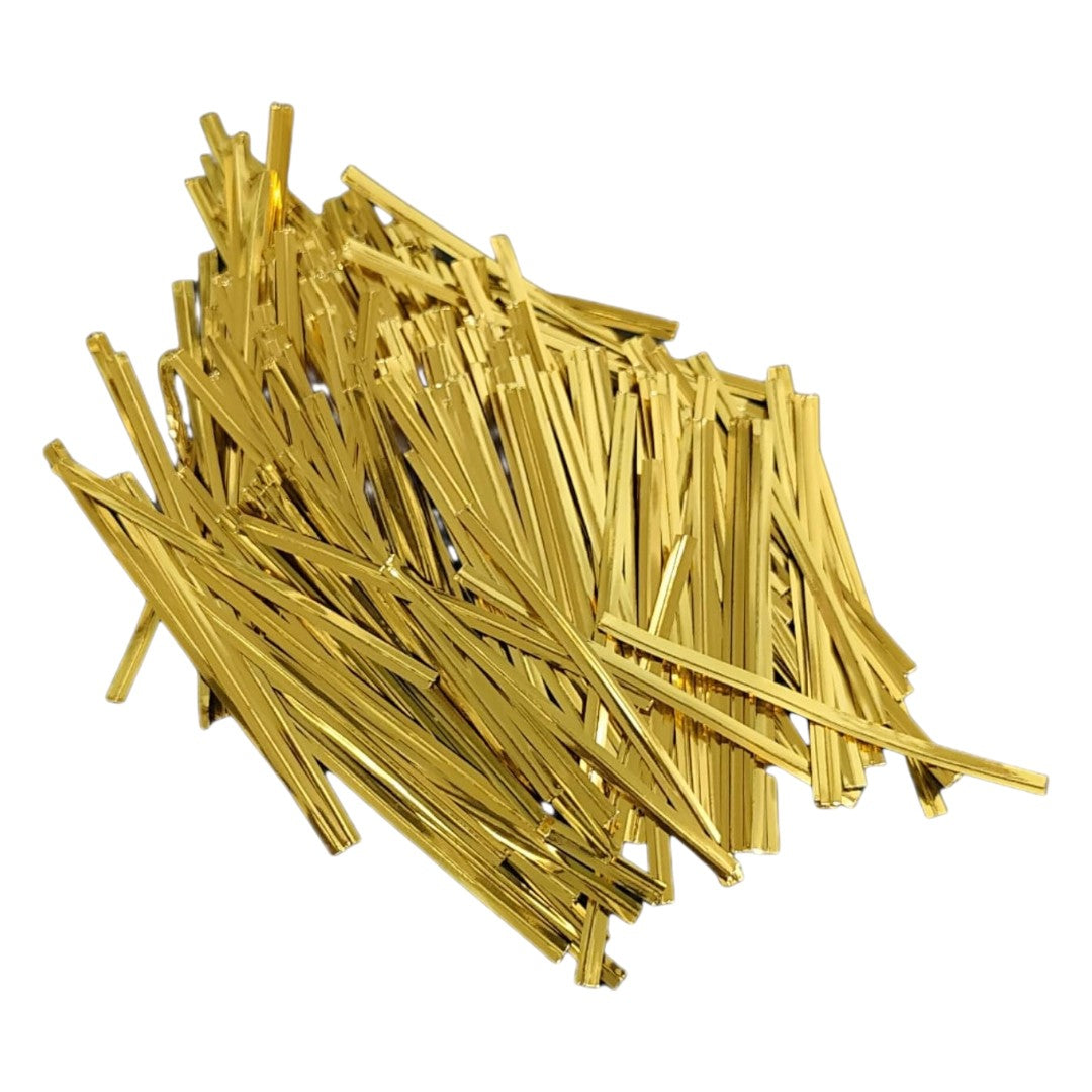 Alumnium Metallic Wrapping Twist Ties Ribbon 8cm for Gift Packaging 750pack