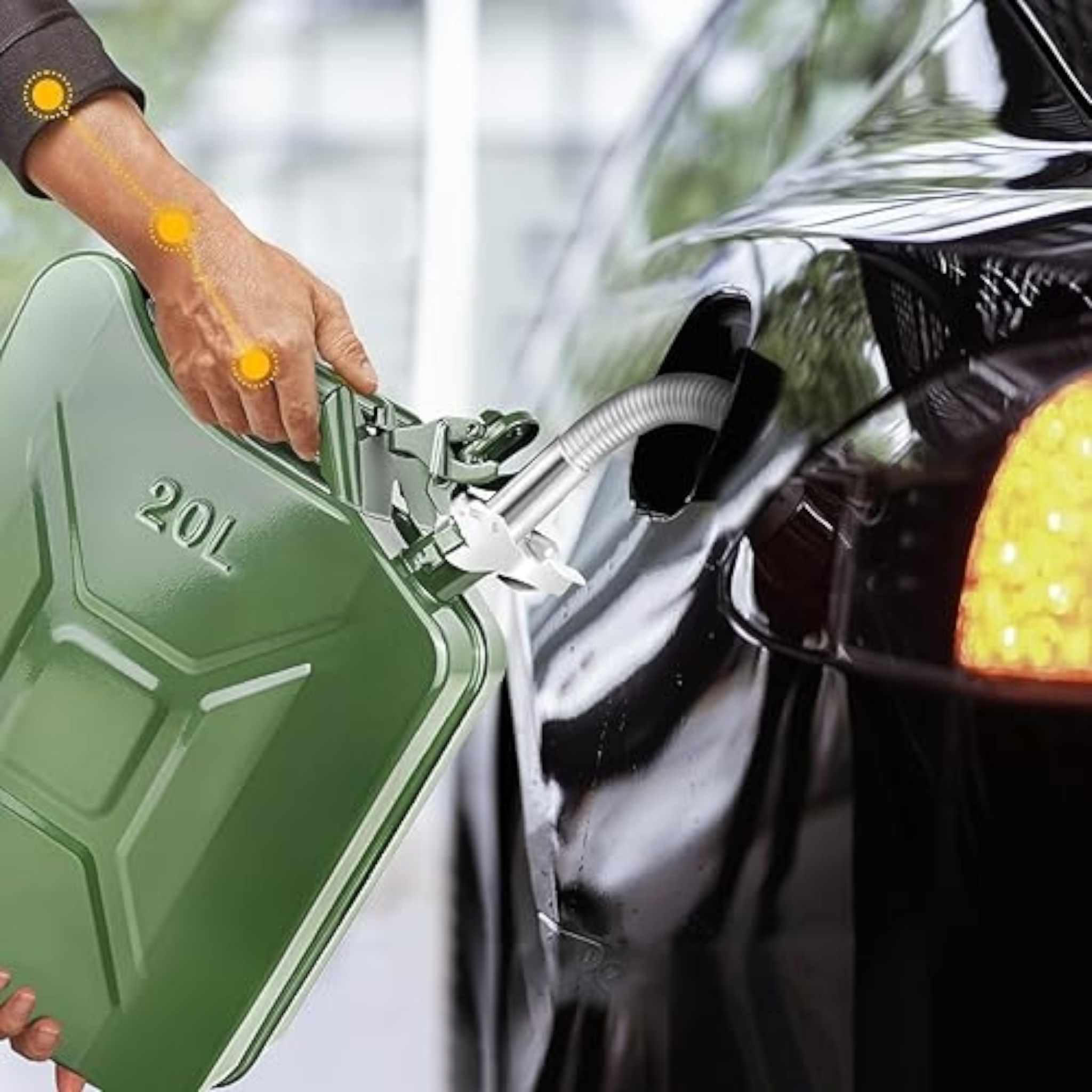 20L Fuel Jerry Can Metal - Portable