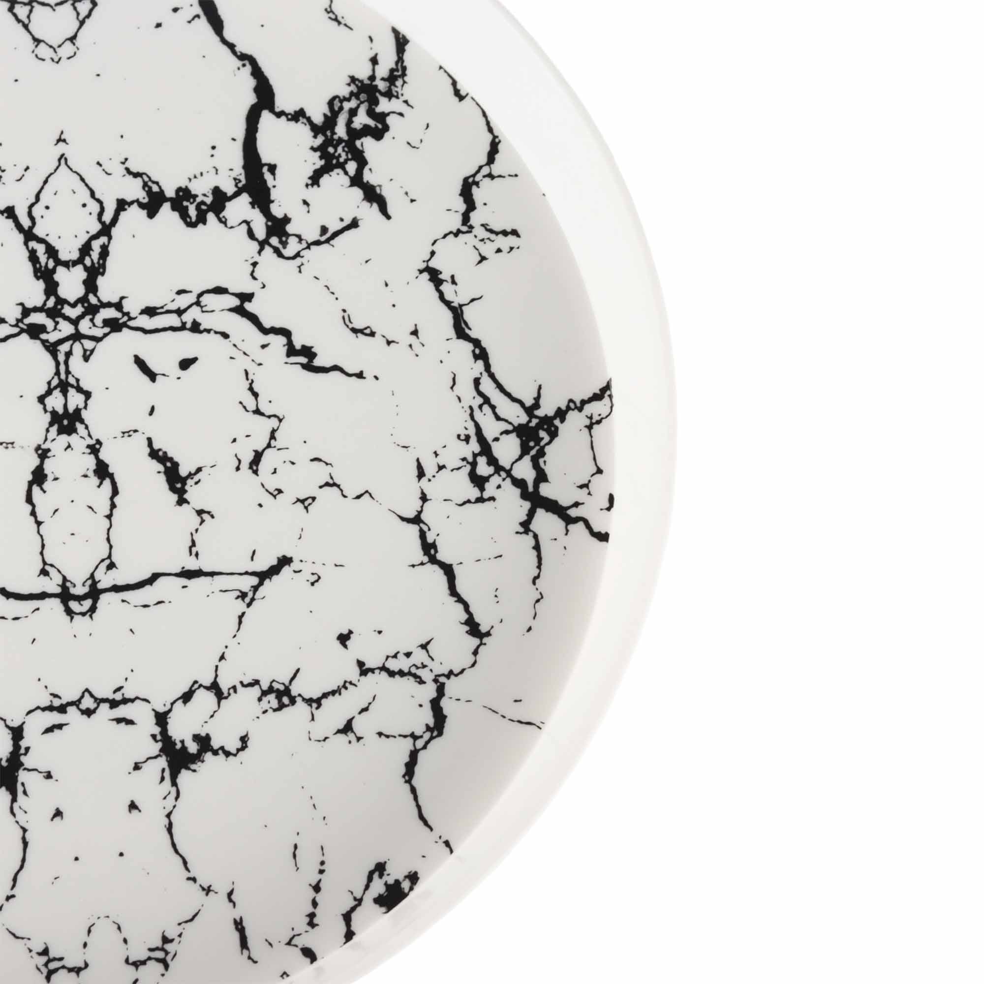 Designer Serving Tray Round Plastic 30cm