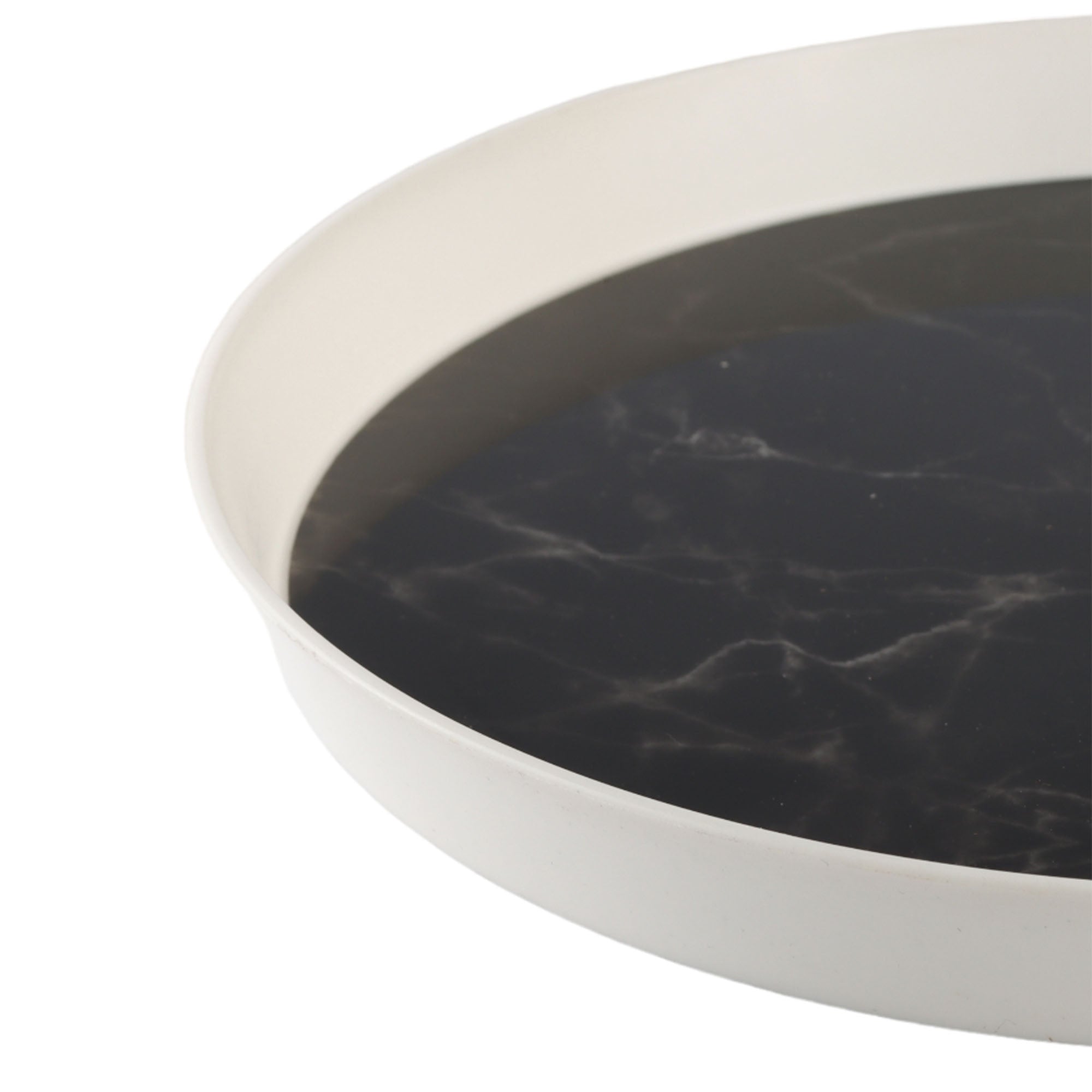 Designer Serving Tray Round Plastic 30cm