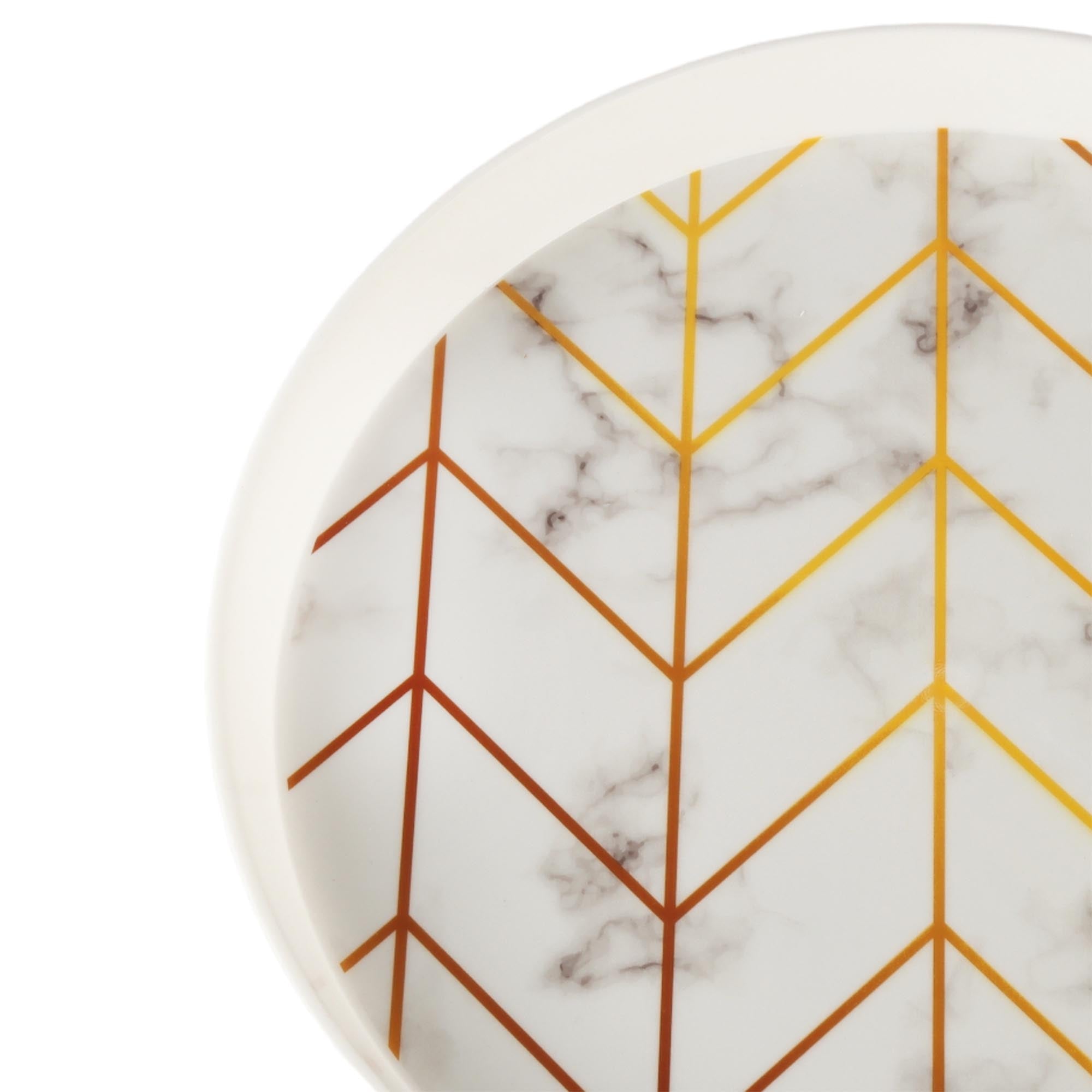 Designer Serving Tray Round Plastic 30cm