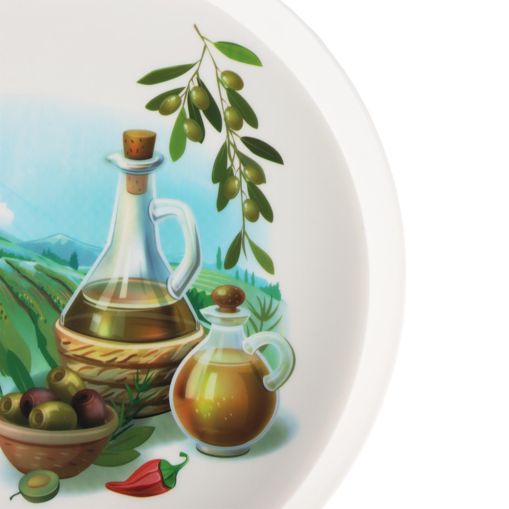 Designer Serving Tray Round Plastic 30cm