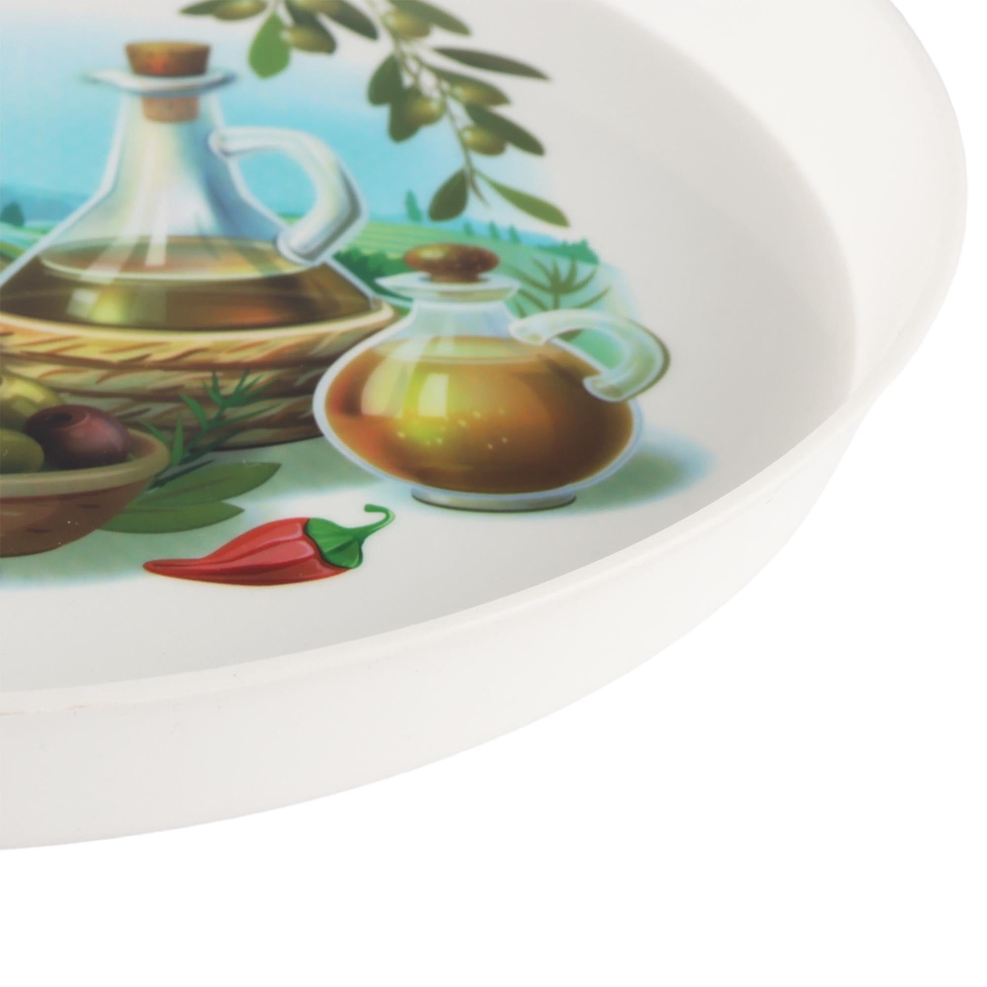 Designer Serving Tray Round Plastic 30cm