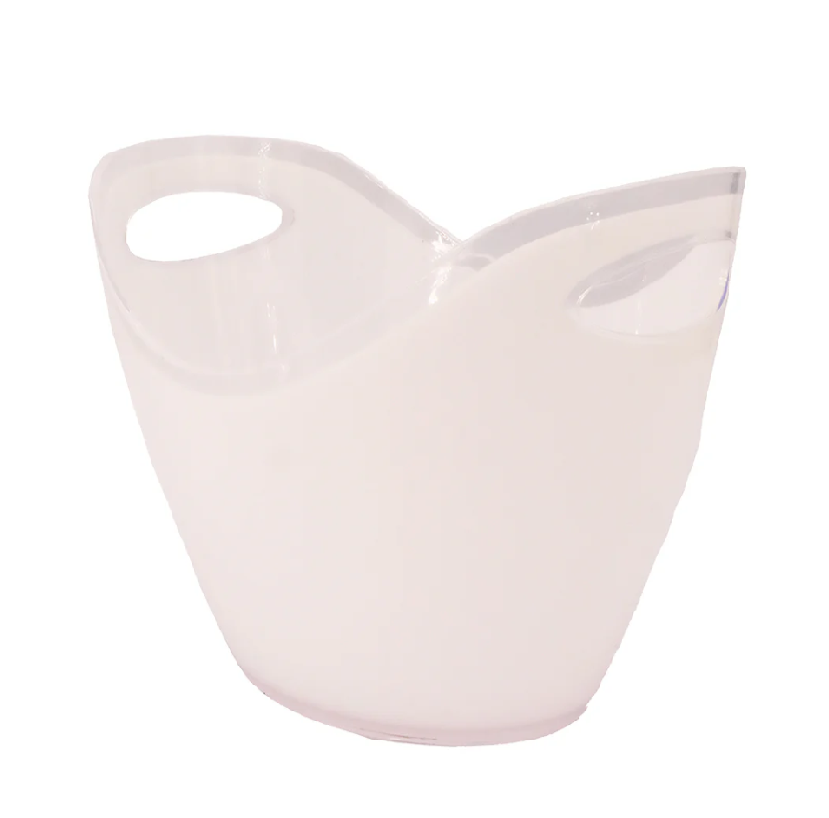 Bar Butler Wine Beer Ice Bucket Oval White Double Walled 4mm Ps Plastic 3.5L
