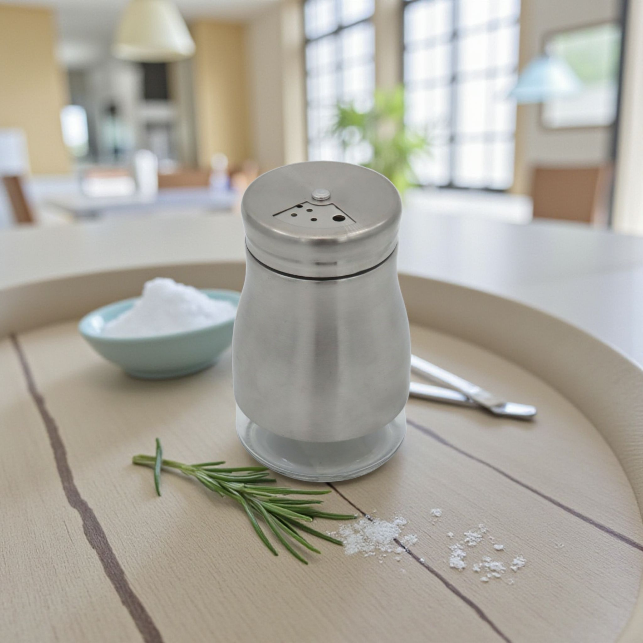 Stainless Steel Spice Shaker Glass Bottle