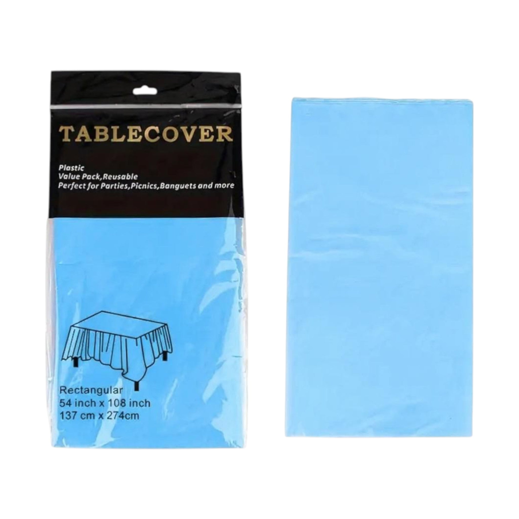 Plastic Table Cover 137x183cm 1pc