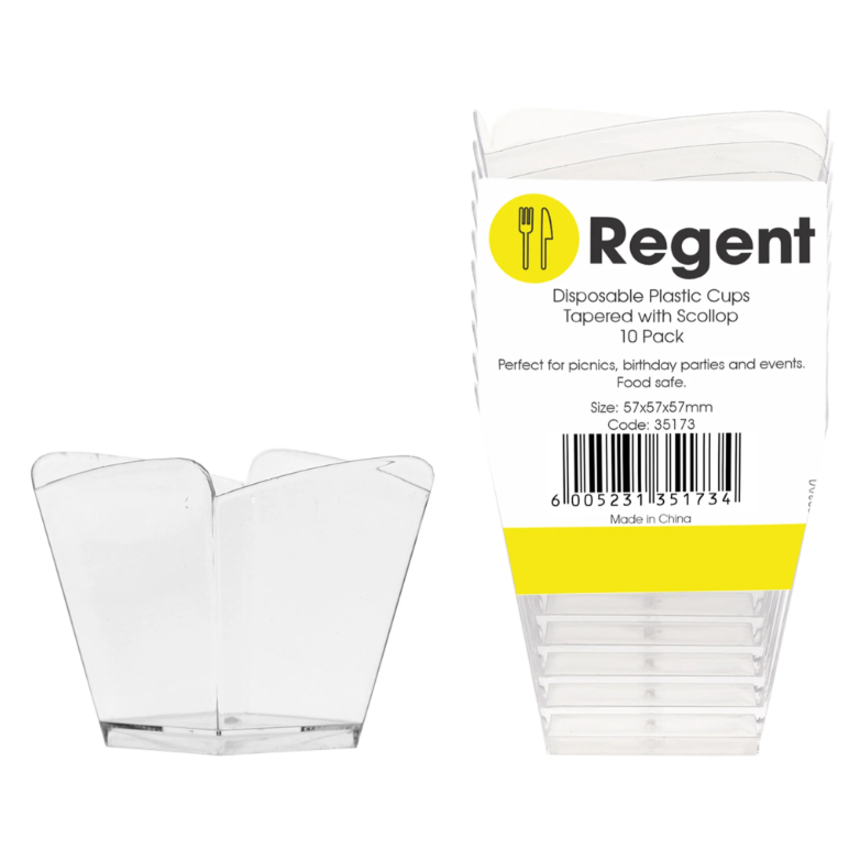 Regent Acrylic Mini Dessert Cup Tapered with Scollop 10pack 35173