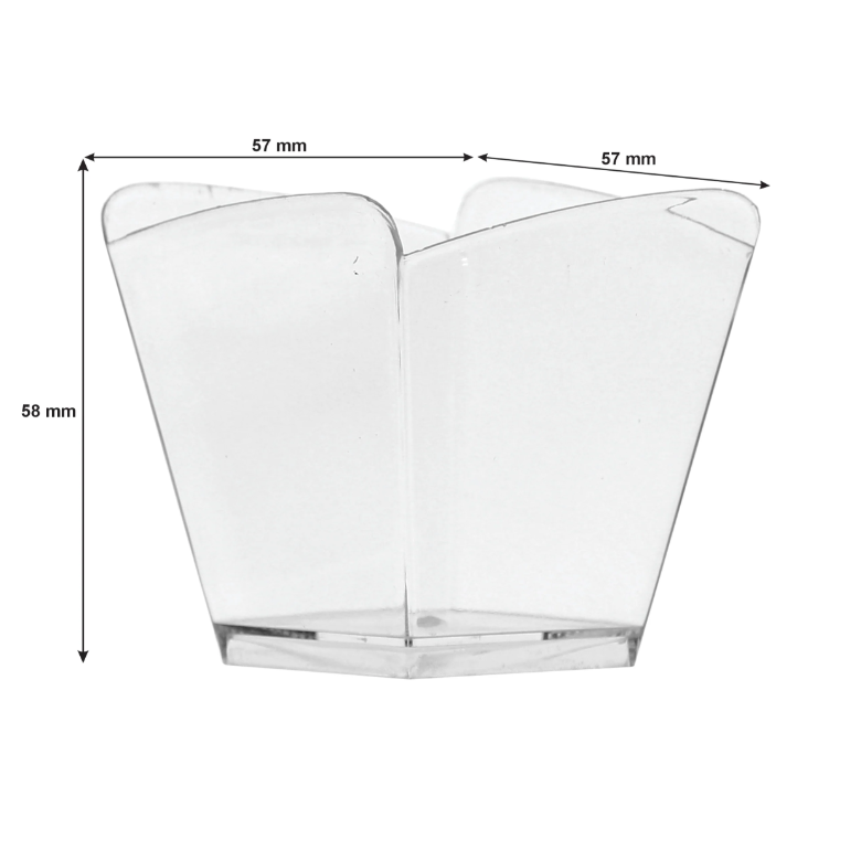 Regent Acrylic Mini Dessert Cup Tapered with Scollop 10pack 35173