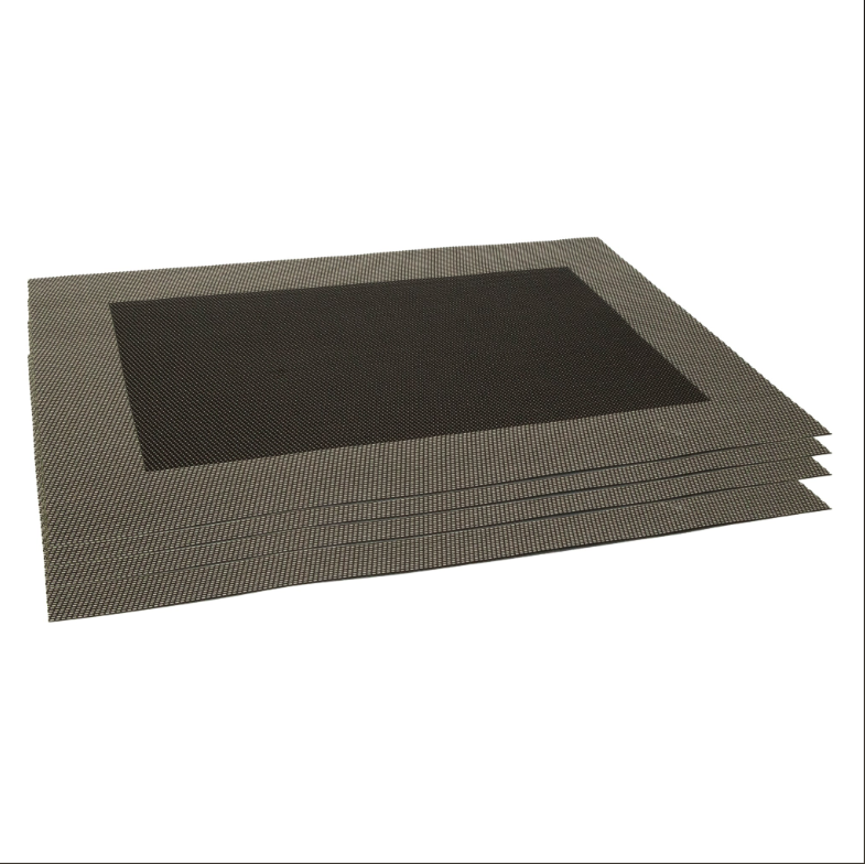 Regent Place Mats Woven PVC Brown with Border 4Pack Roll