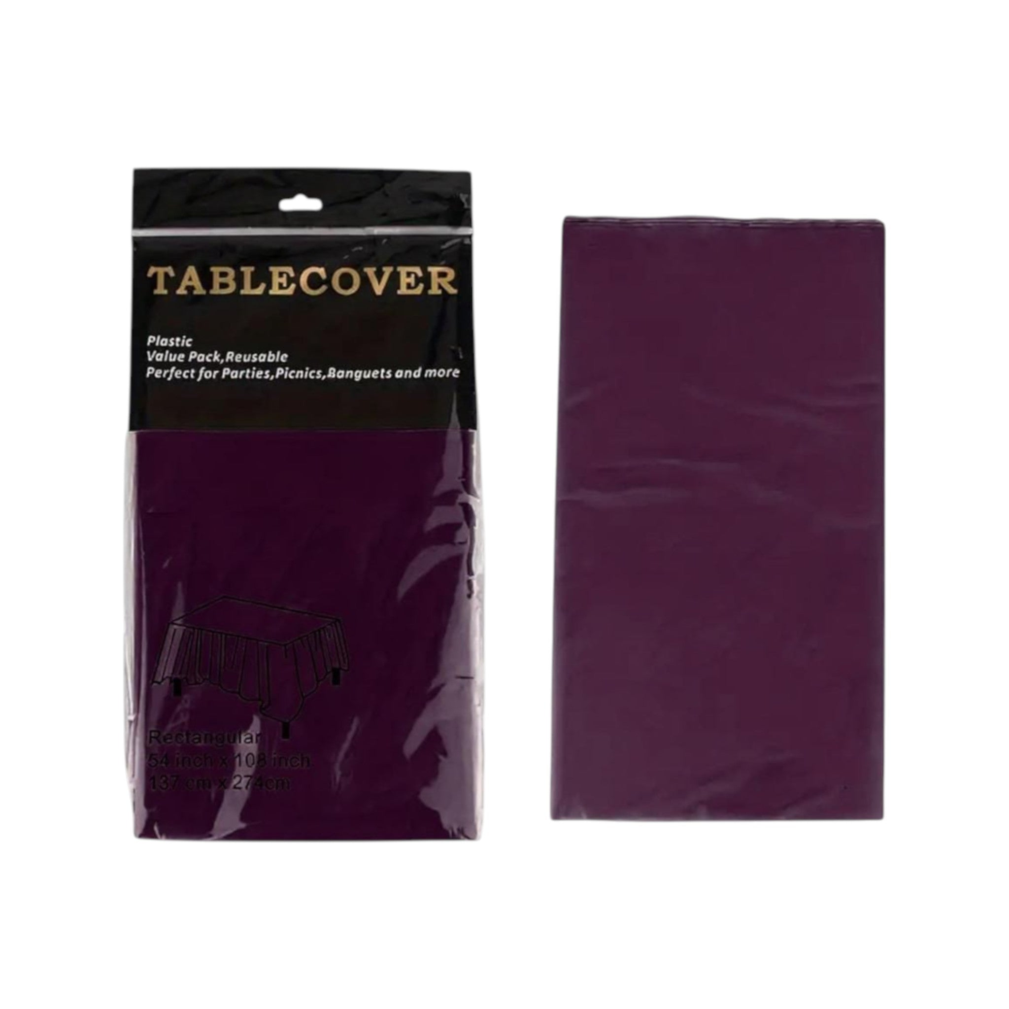 Plastic Table Cover 137x183cm 1pc