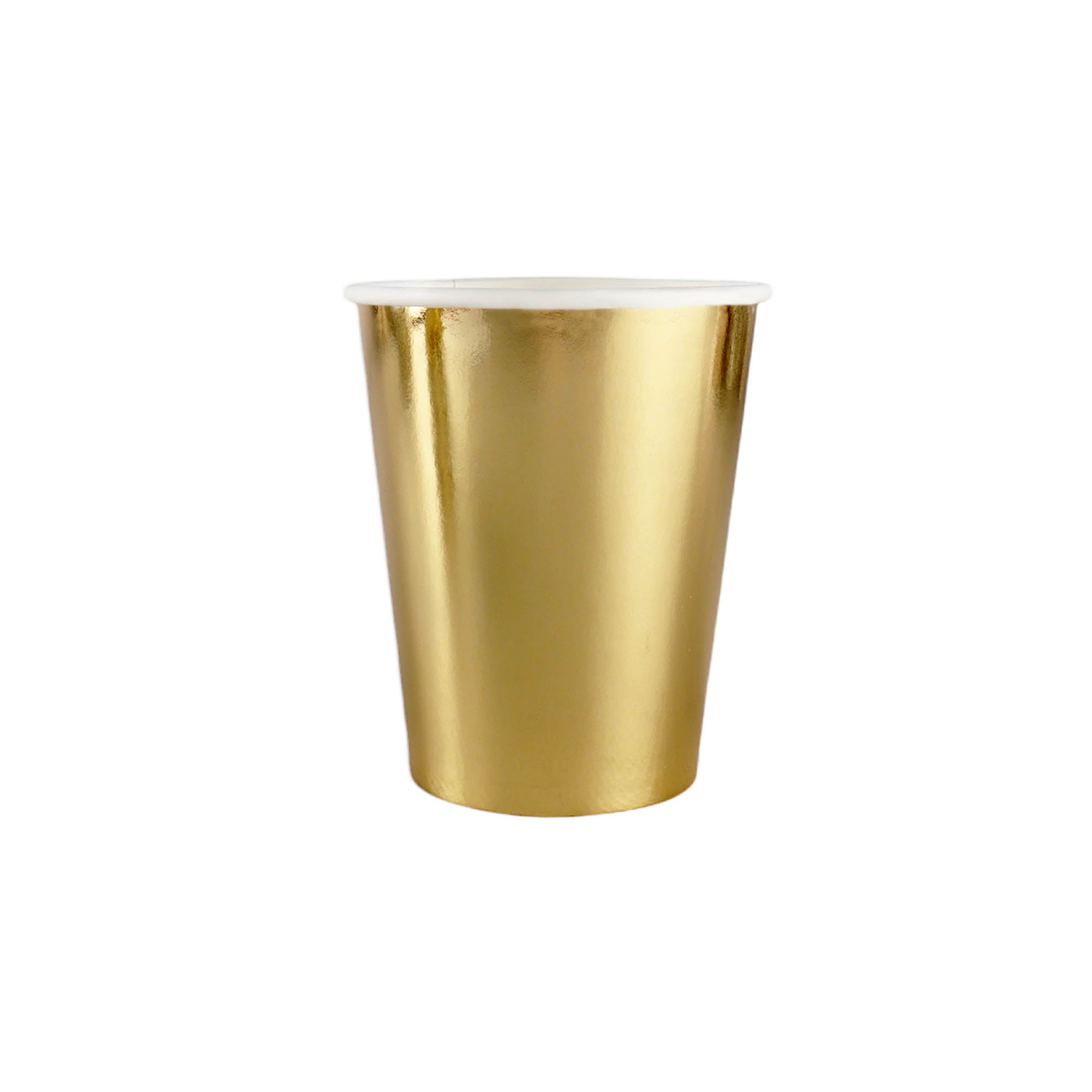 Disposable Party Paper Cups Gold 250ml 10pack