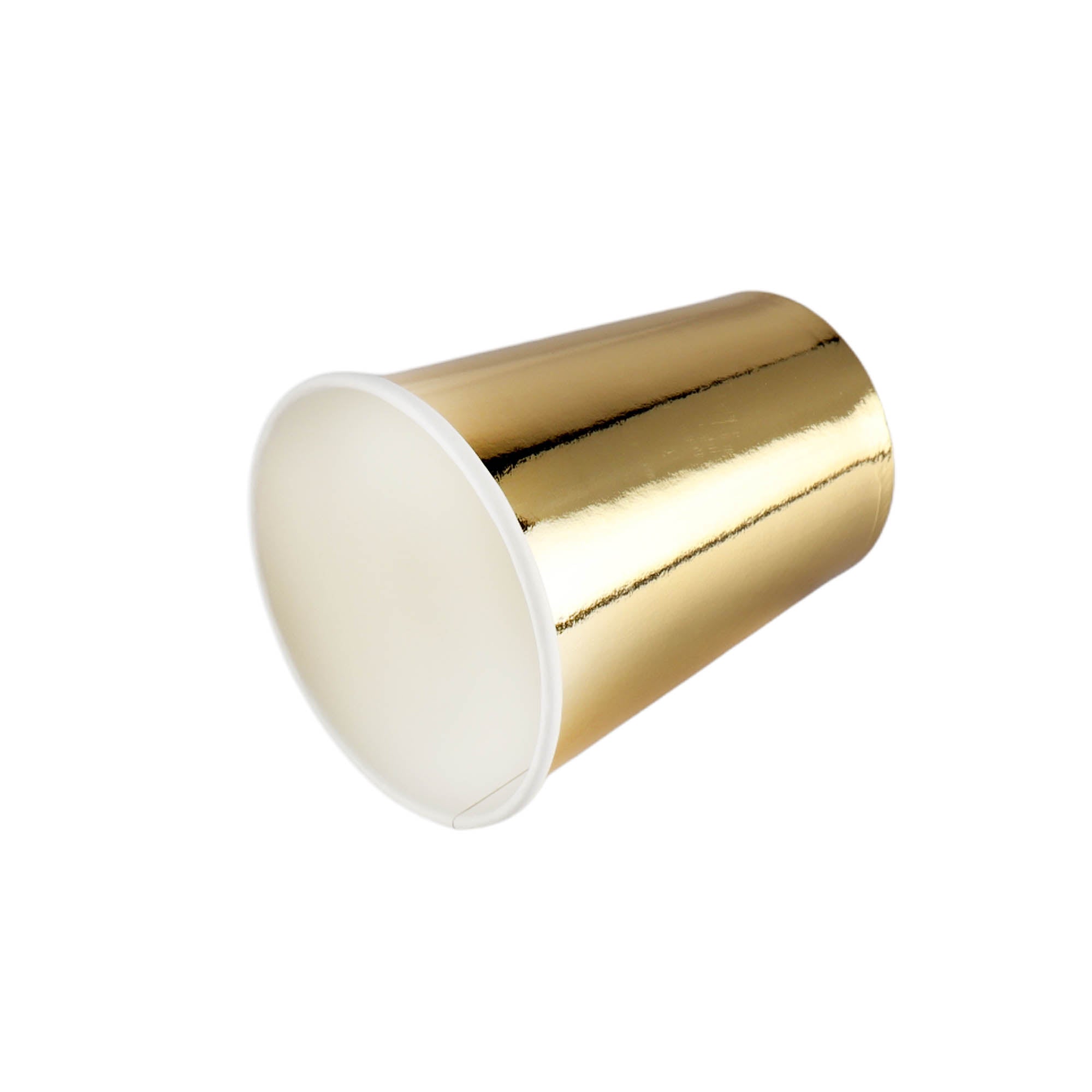 Disposable Party Paper Cups Gold 250ml 10pack