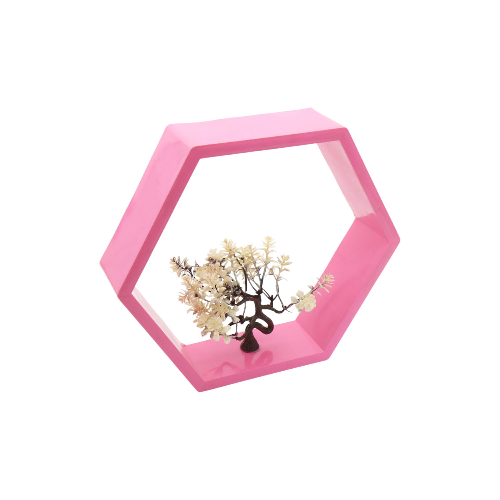 Nu Ware Plastic Flower Pot Haxagon Wall Mount