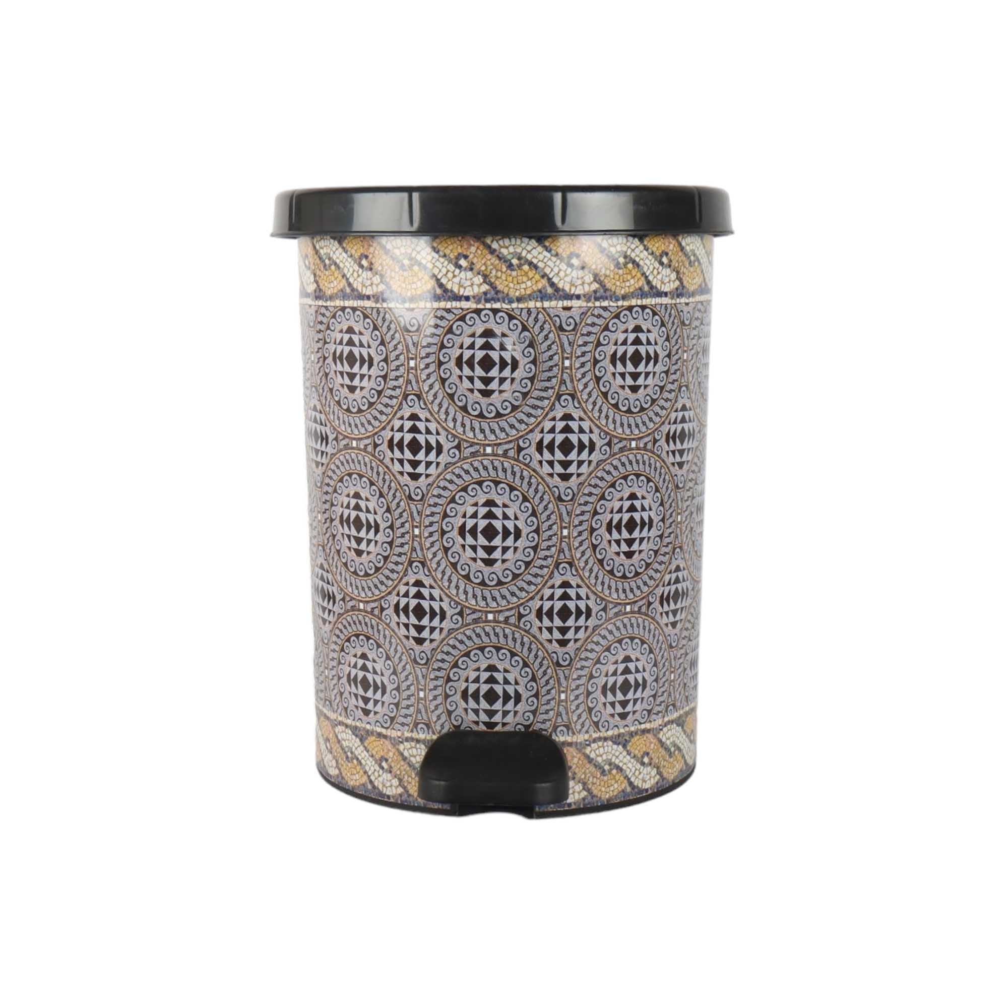 Nu Ware Plastic Pedal Waste Bin Printed Medium