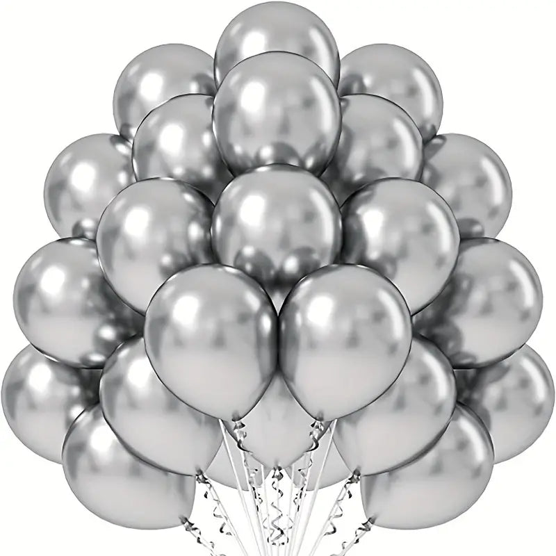 Latex Metallic Party Balloons ±30cm 12inch 10pack