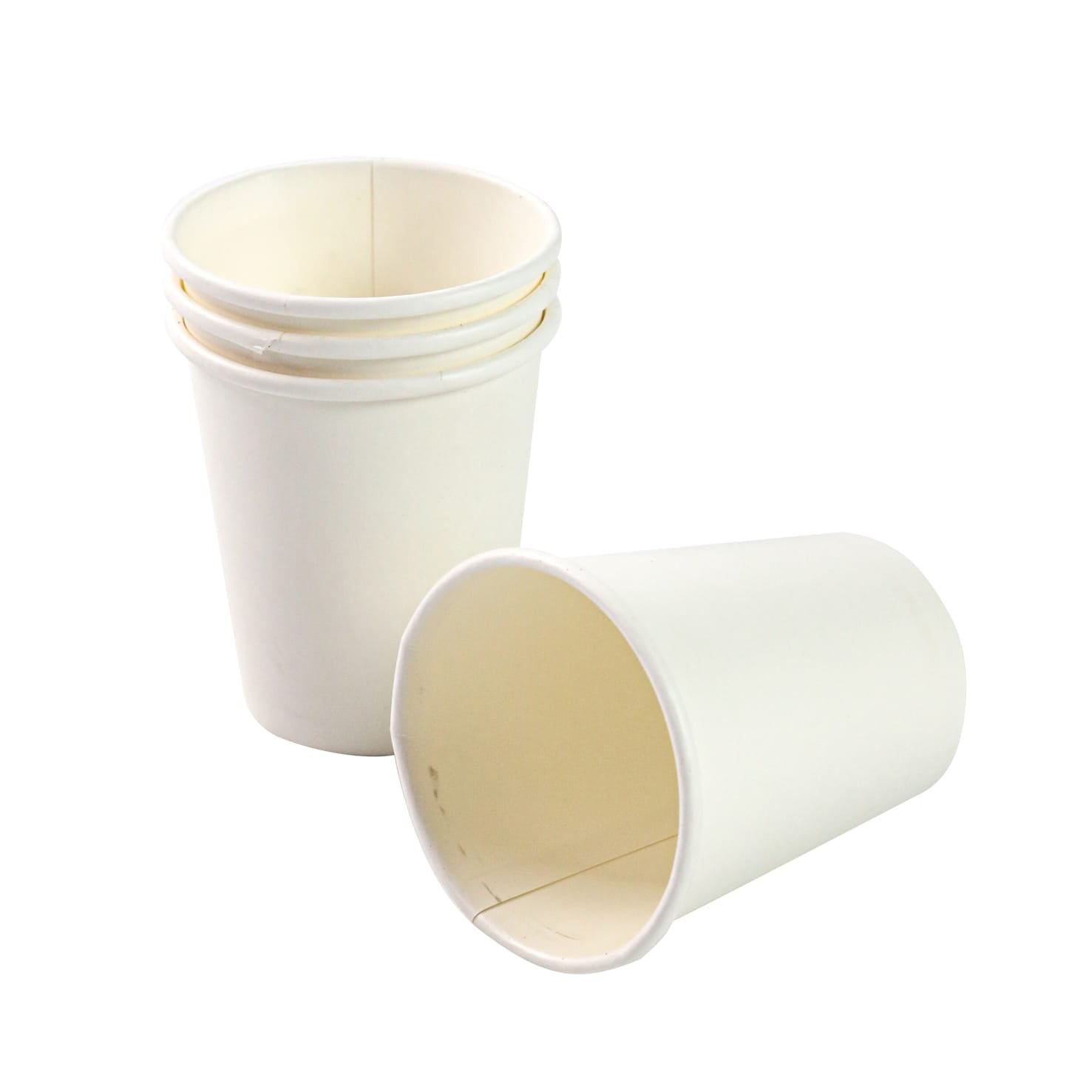 350ml Vending Paper Coffee Cups Disposable Single Wall Plain 5pack