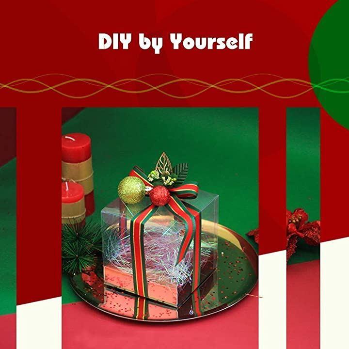 PVC Cube Gift Boxes Transparent Open 1-Side 12pack