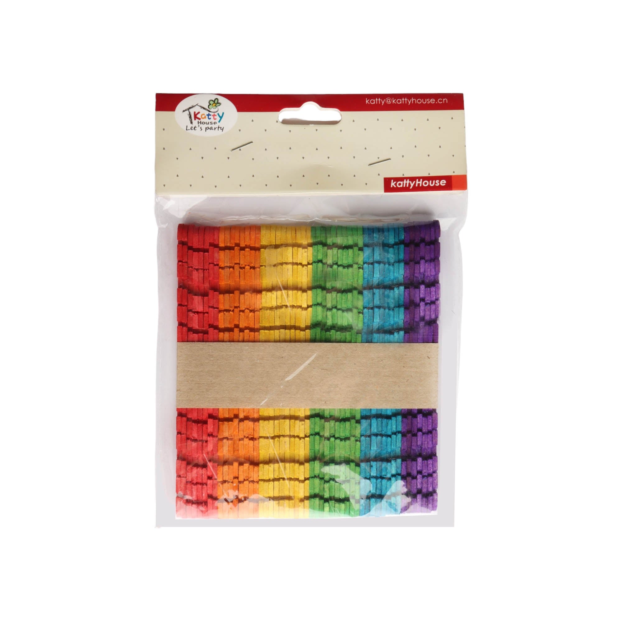 DIY Craft Multicolor Wooden Ice Cream Sticks 50pc