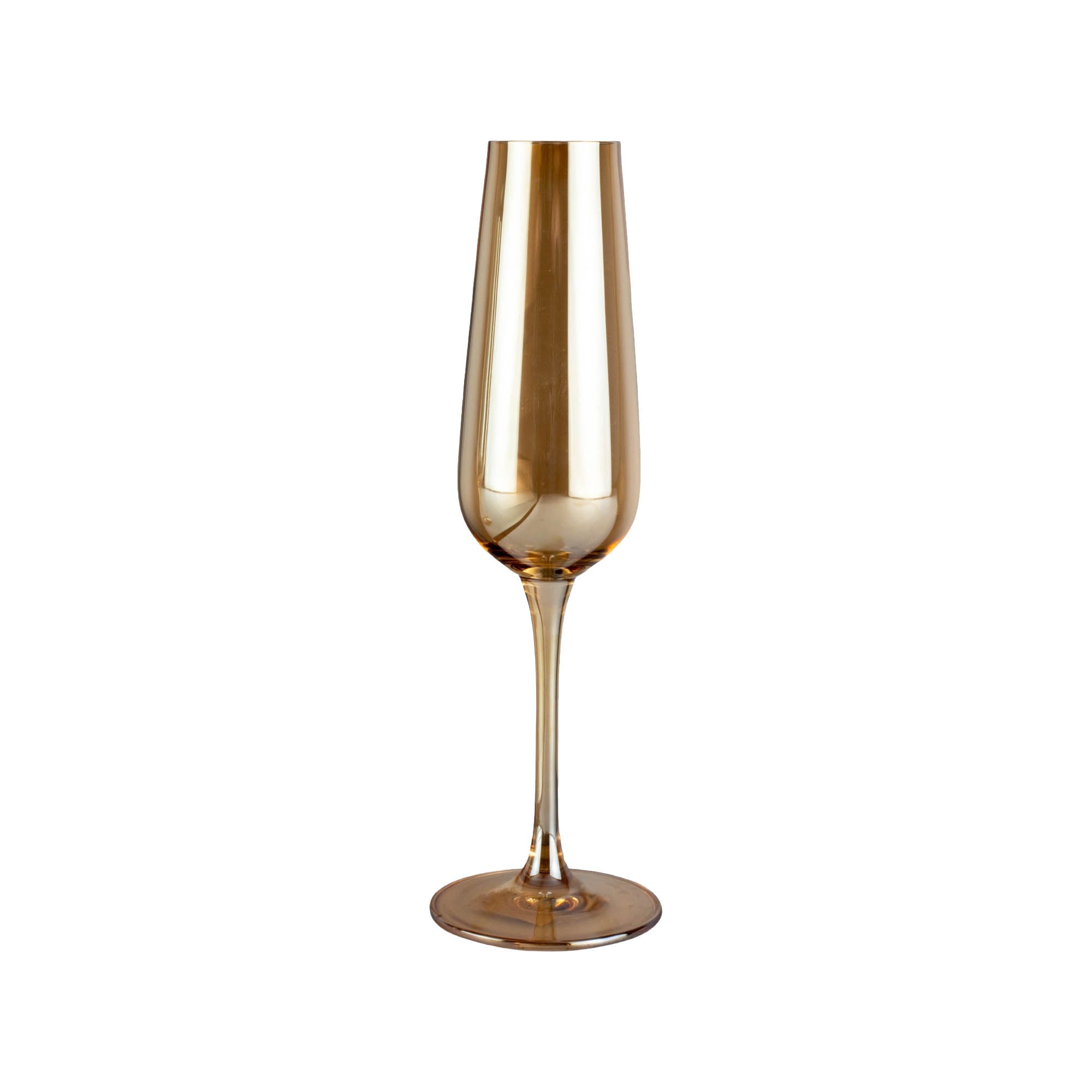 Glass Tumbler Fluted Gold Champagne