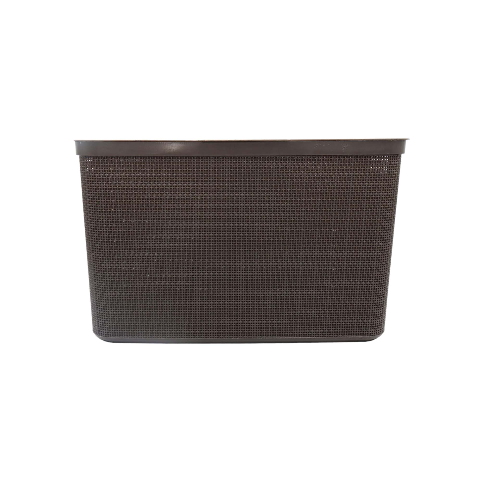 Nu Ware Plastic Laundry Basket Hessian Design 25L 47.5x28x29.5cm