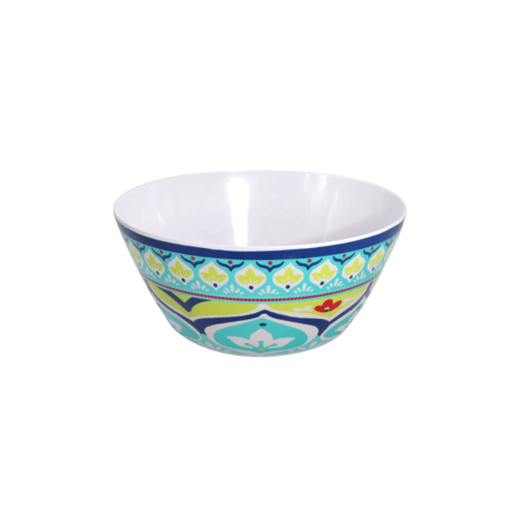 Melamine Salad Bowl Blue Moroccan Mandala 3L 28583