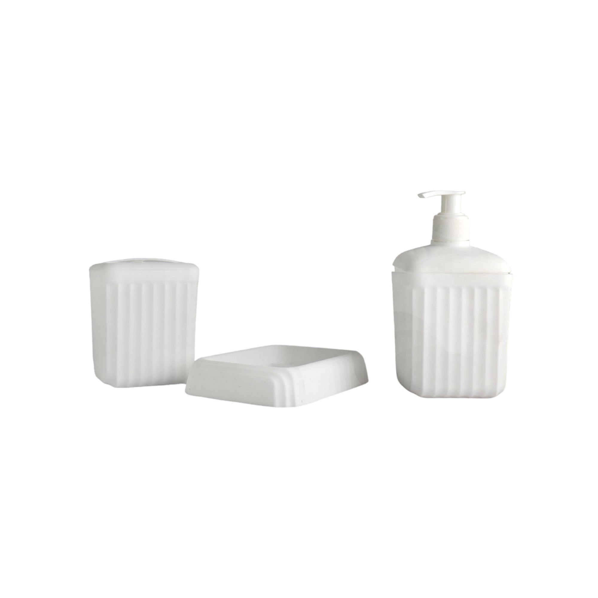 Nu Ware Plastic Lundo Bath Set 3pcs IC-TP701