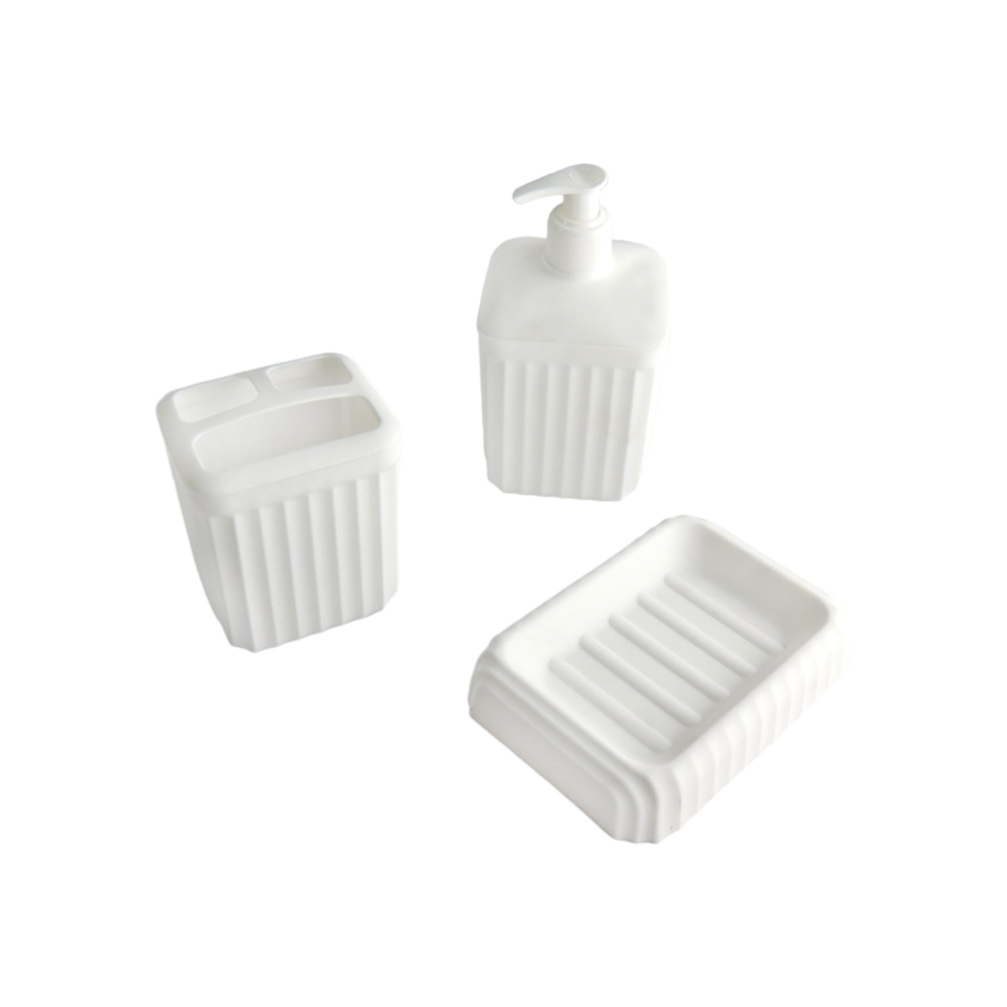 Nu Ware Plastic Lundo Bath Set 3pcs IC-TP701