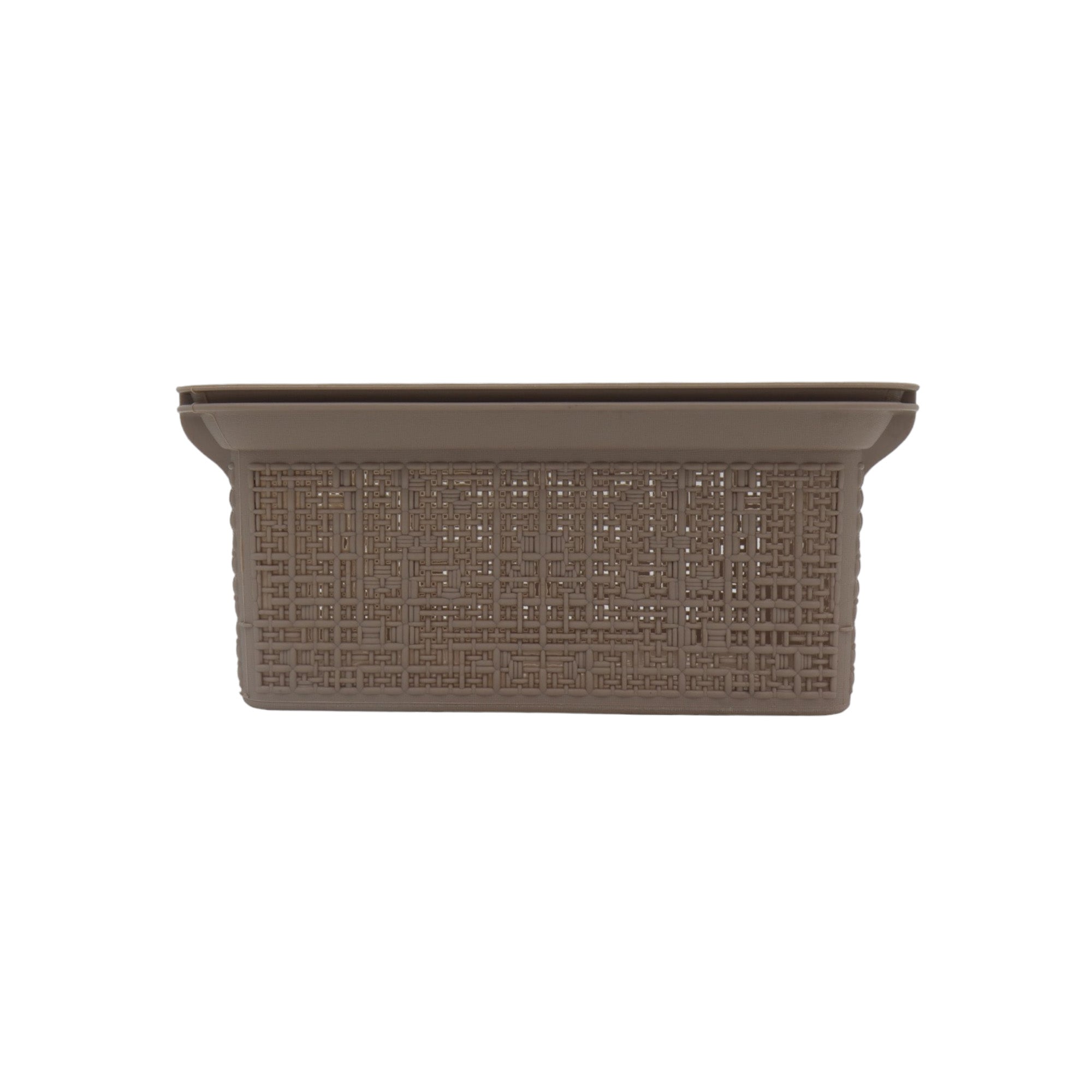 Nu Ware Plastic Woow Design Organizing Laundry Basket wooden Handle 6L 31.5x20x13.37cm