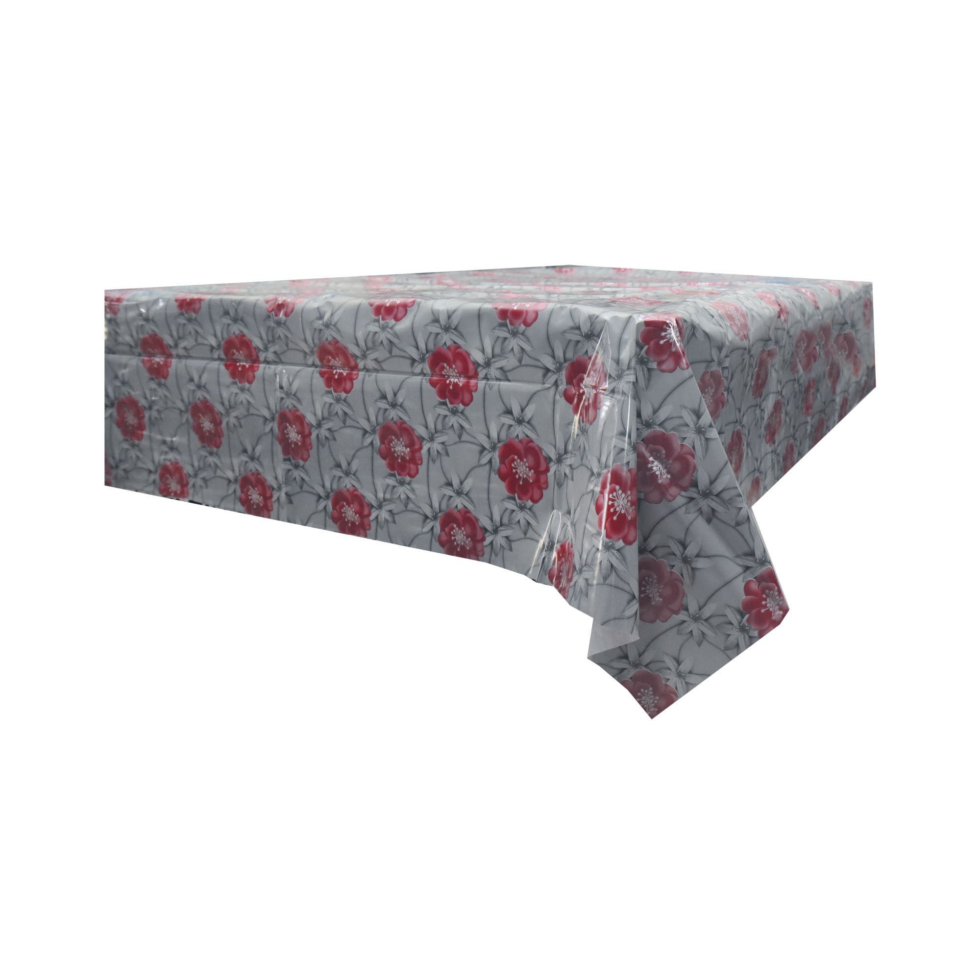 Plastic Table Cloth Assorted Flower Design 137cmx1m