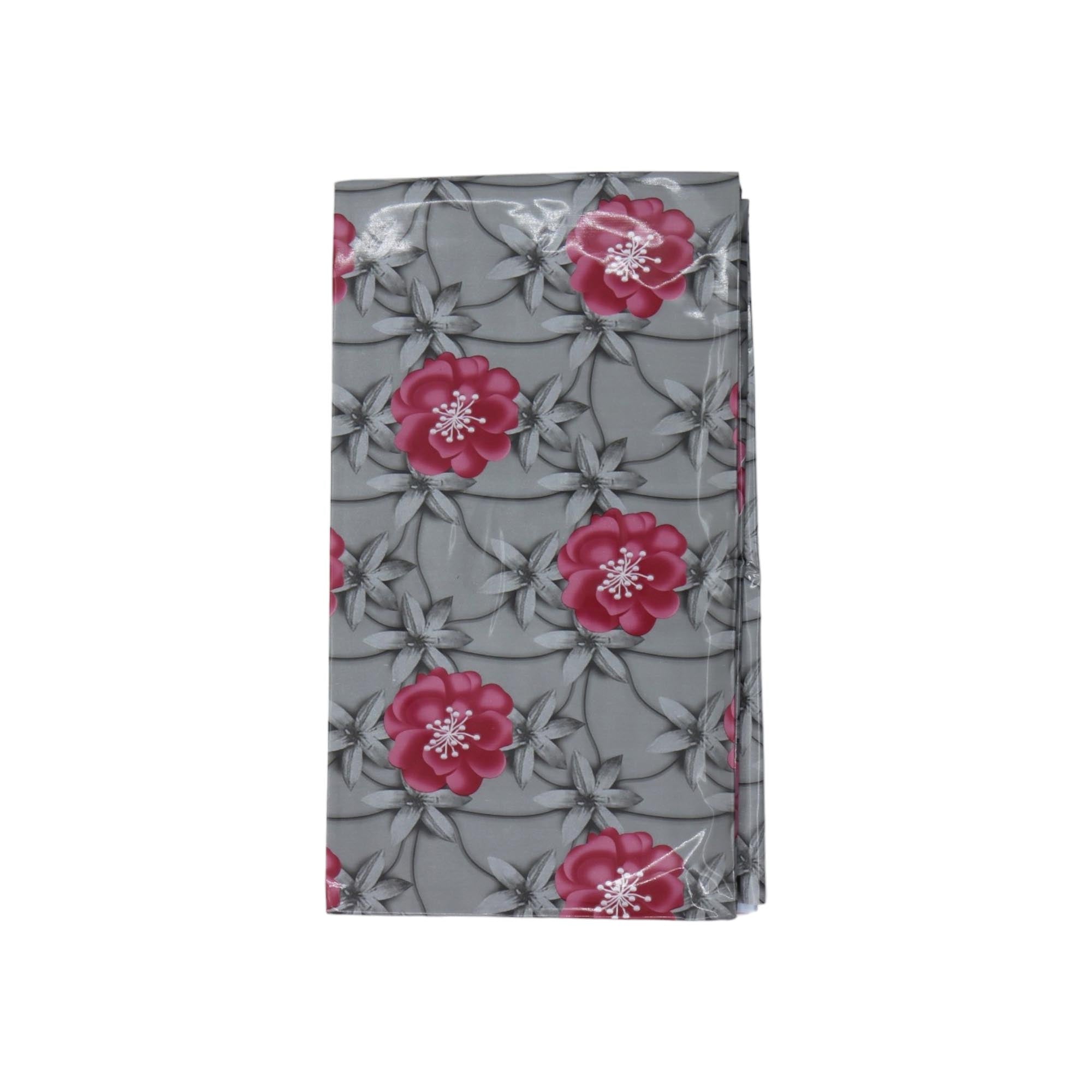 Plastic Table Cloth Assorted Flower Design 137cmx1m