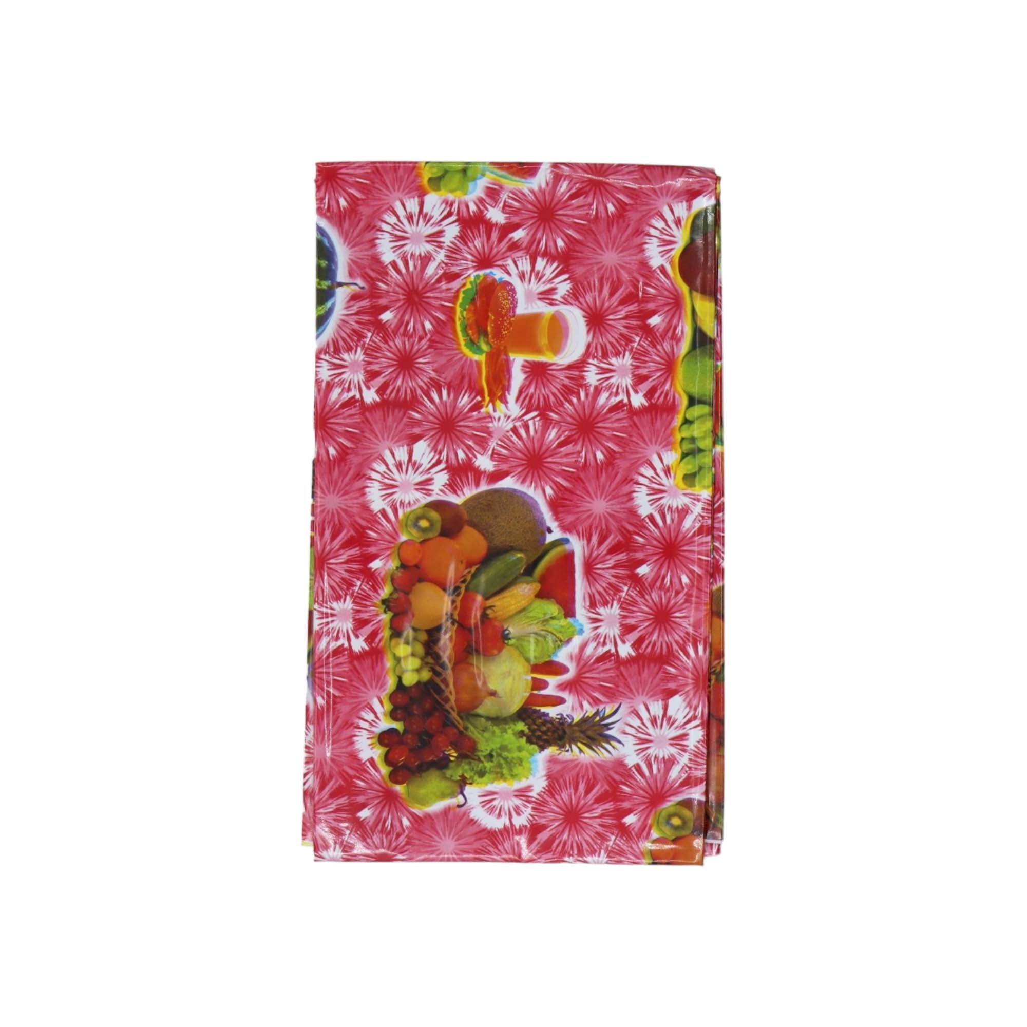 Plastic Table Cloth Assorted Flower Design 137cmx1m