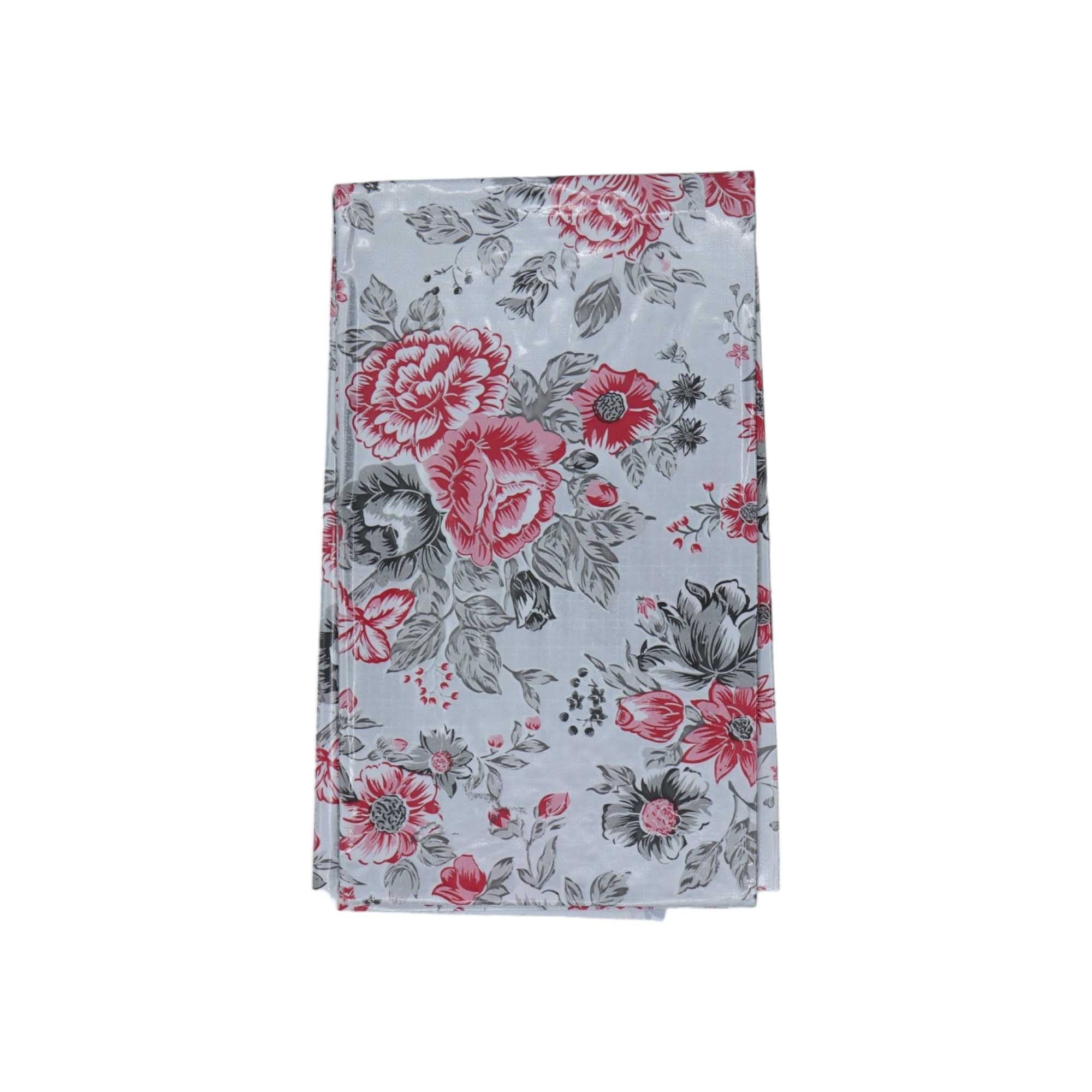 Plastic Table Cloth Assorted Flower Design 137cmx1m