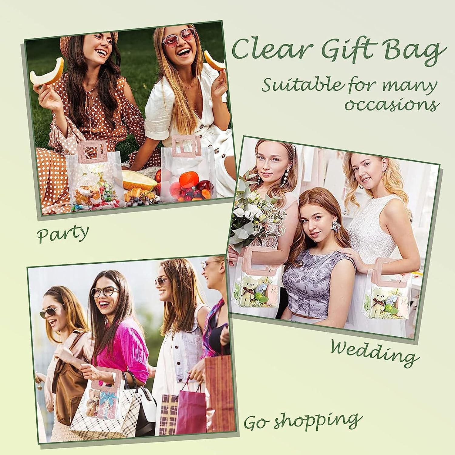 PVC Gift Bags with Square Handle