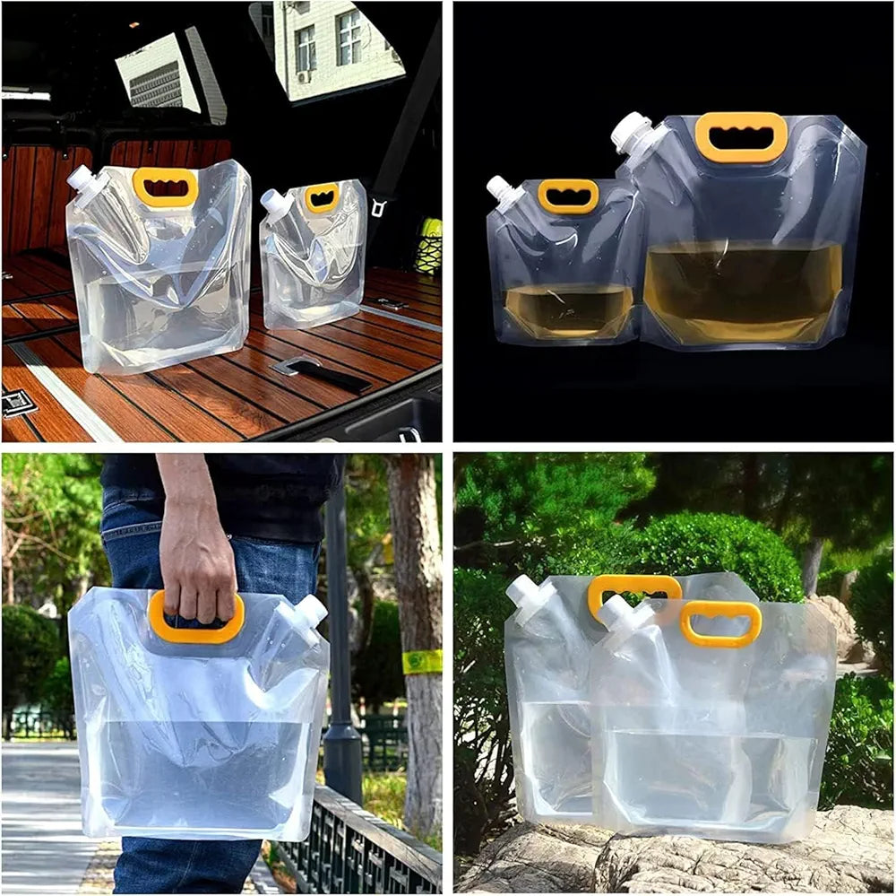 Stand-Up Beverage Carry Pouch Bag Clear 2.5L Food Grade Clear with Side Spout 21x26+10cm