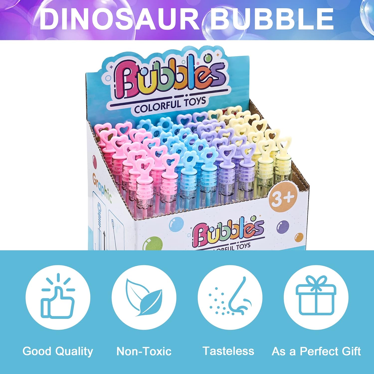 Mini Bubble Wand - Blowing Bubbles Stick Toy 1.5x10cm 1pc