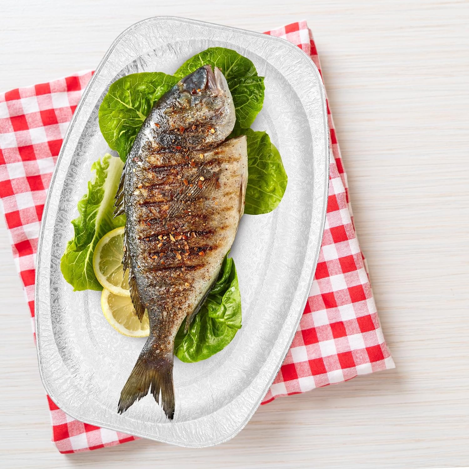 Aluminium Oval Catering Serving Tray with Dome 385x260x21mm