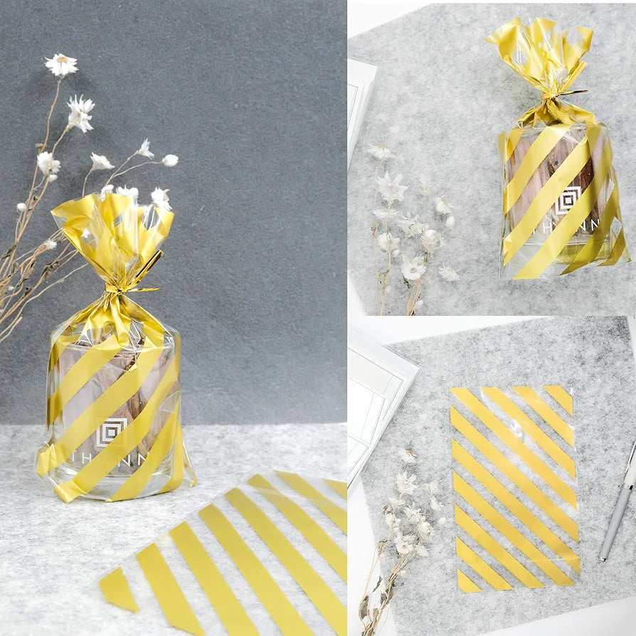 Cellophane Candy Bags 13x21+4.5cm 10pack