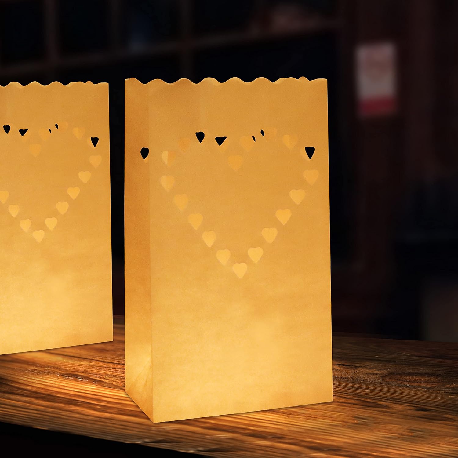 Kraft Paper Bag for Tealight Holder - Lantern Lamp Candle Bags 10pack