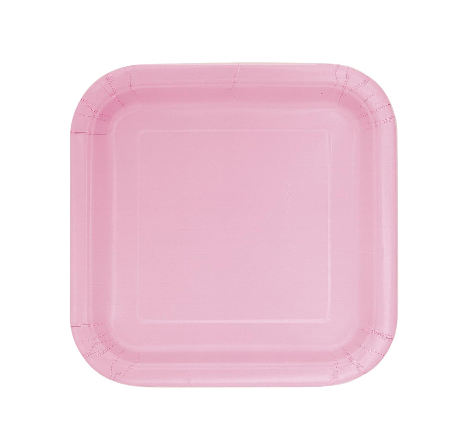 Disposable Square Party Paper Plates Plain Color 9inch 10pcs