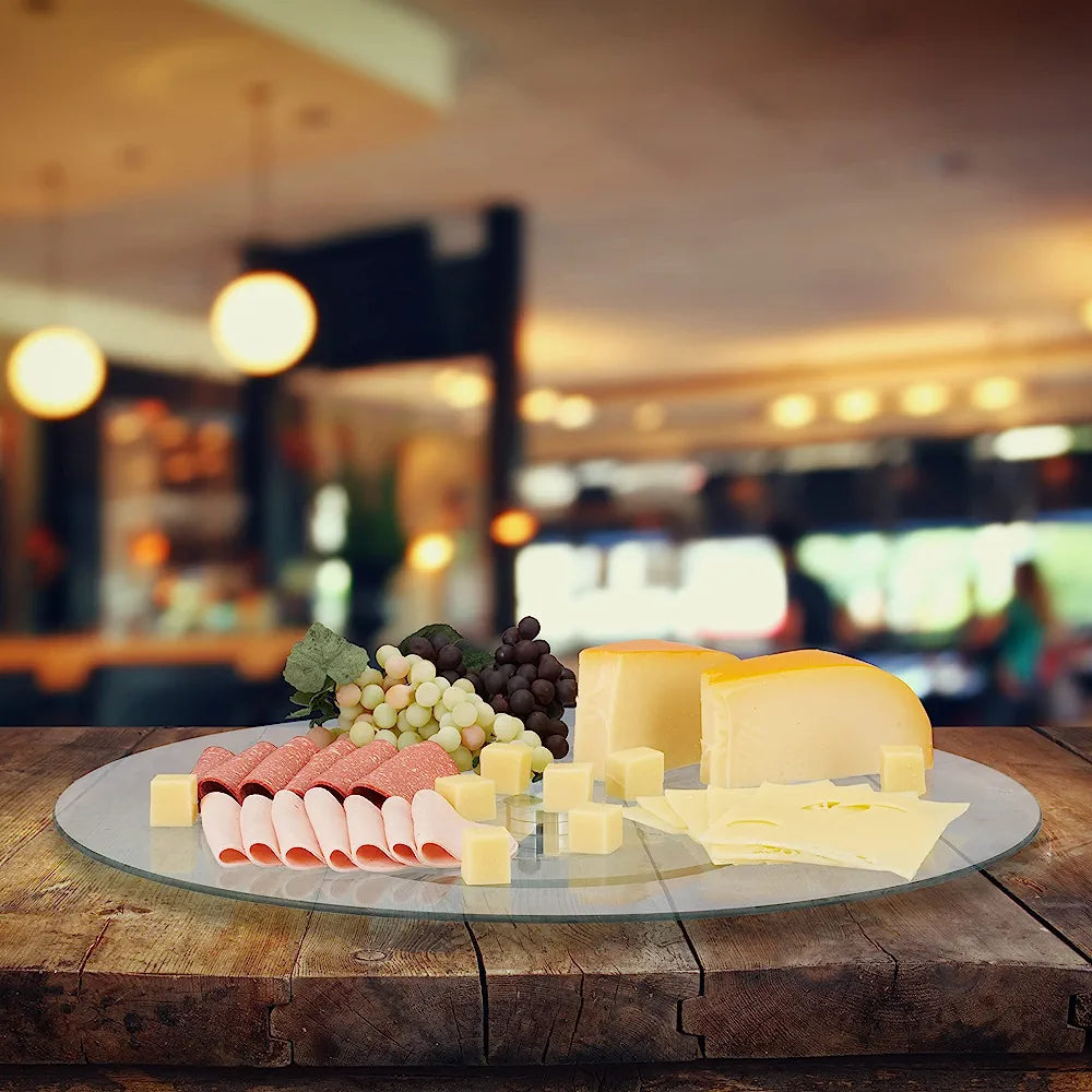 Lazy Susan Glass Turntable 25cm Patisserie Cake Serving Tray Plateau Tournant 202-1