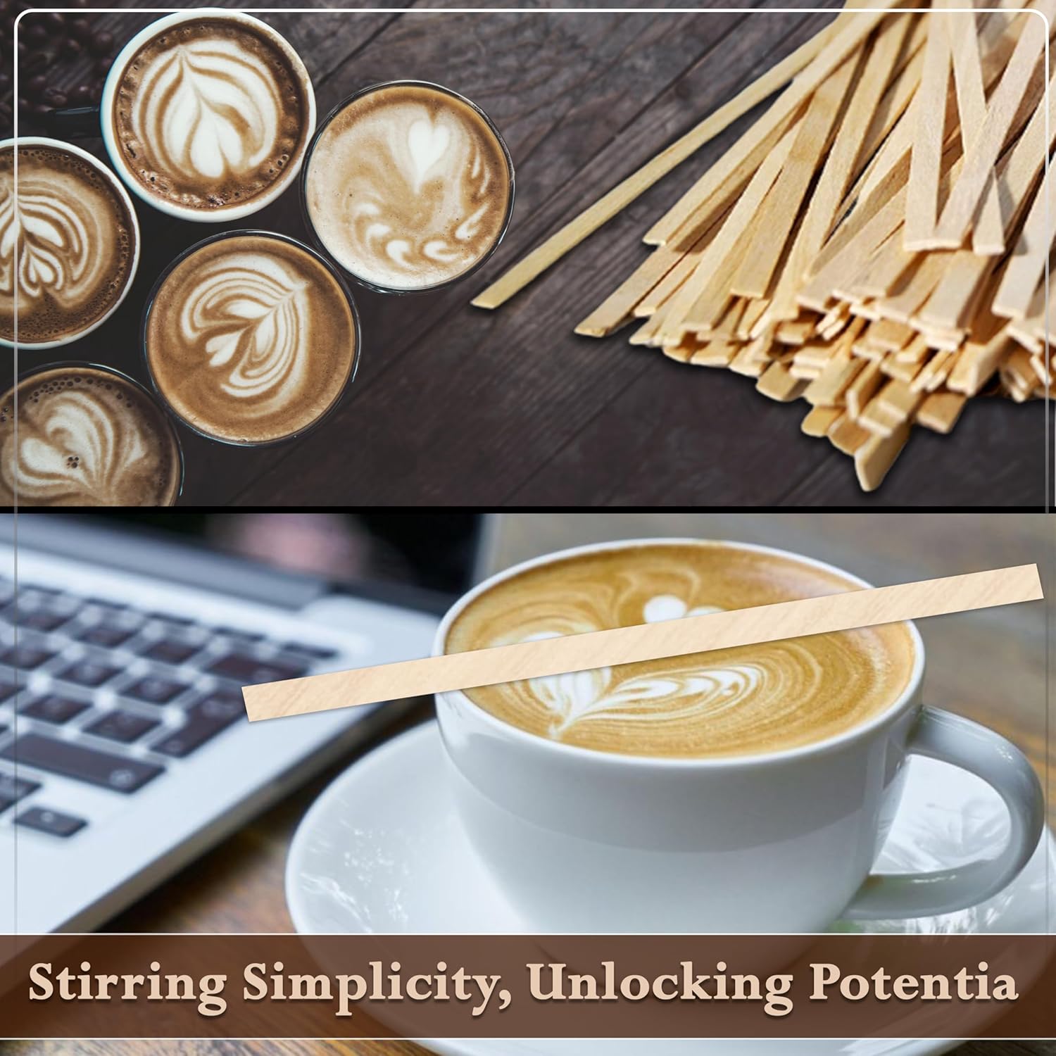 Disposable Wooden Stirrer Sticks 140mm 50pack