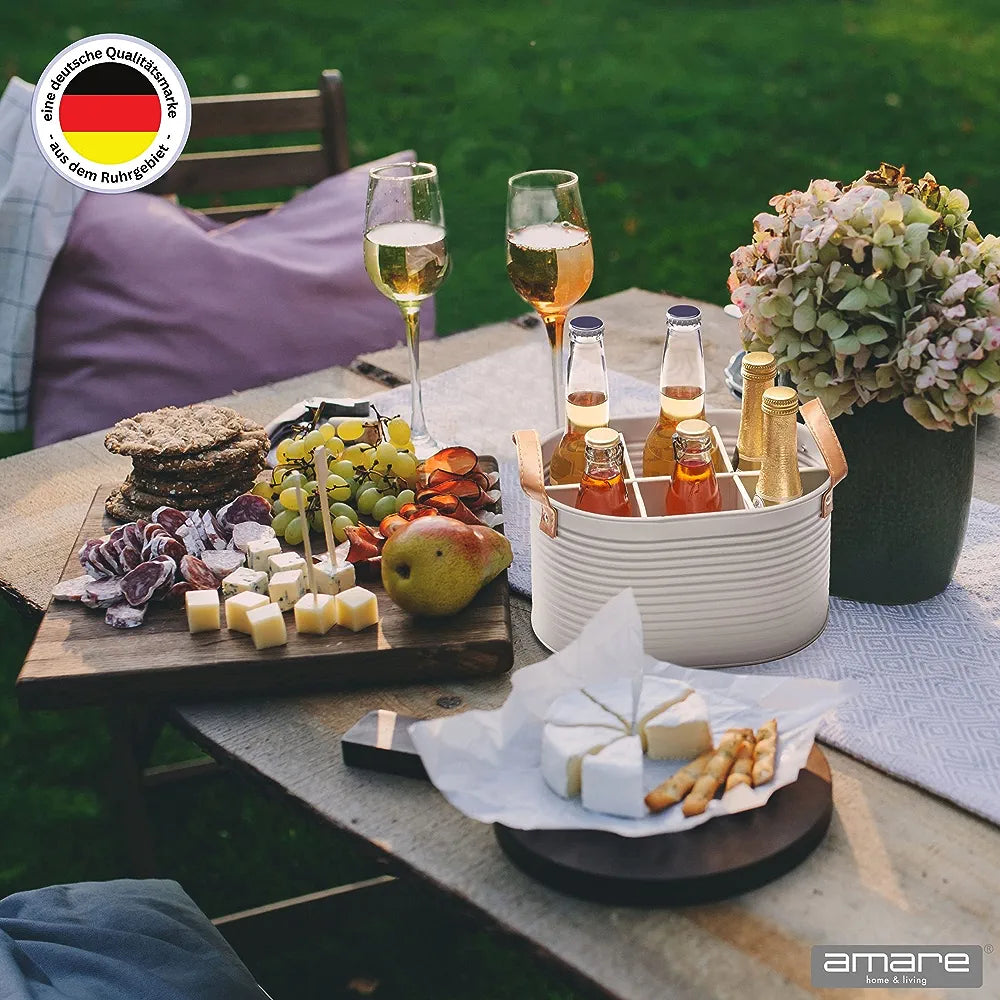 Picnic Bottle Holder Metal Sand 22107