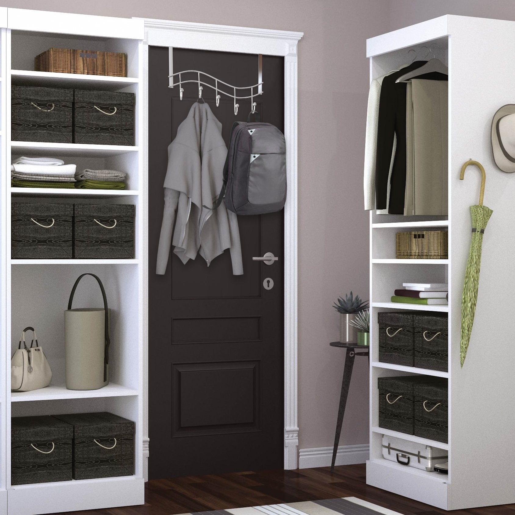 Chrome Over Door Hanger 5-Hooks