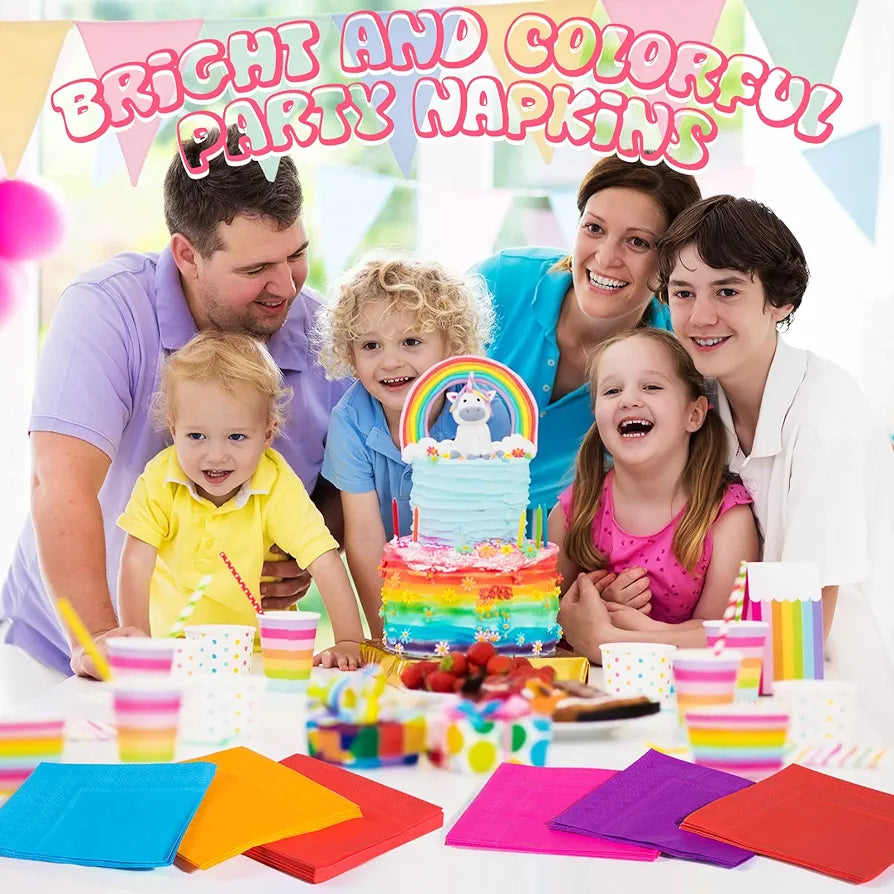 Luncheon Plain Cocktail Paper Serveittes 2ply Soild Colour 25x25cm 20pack