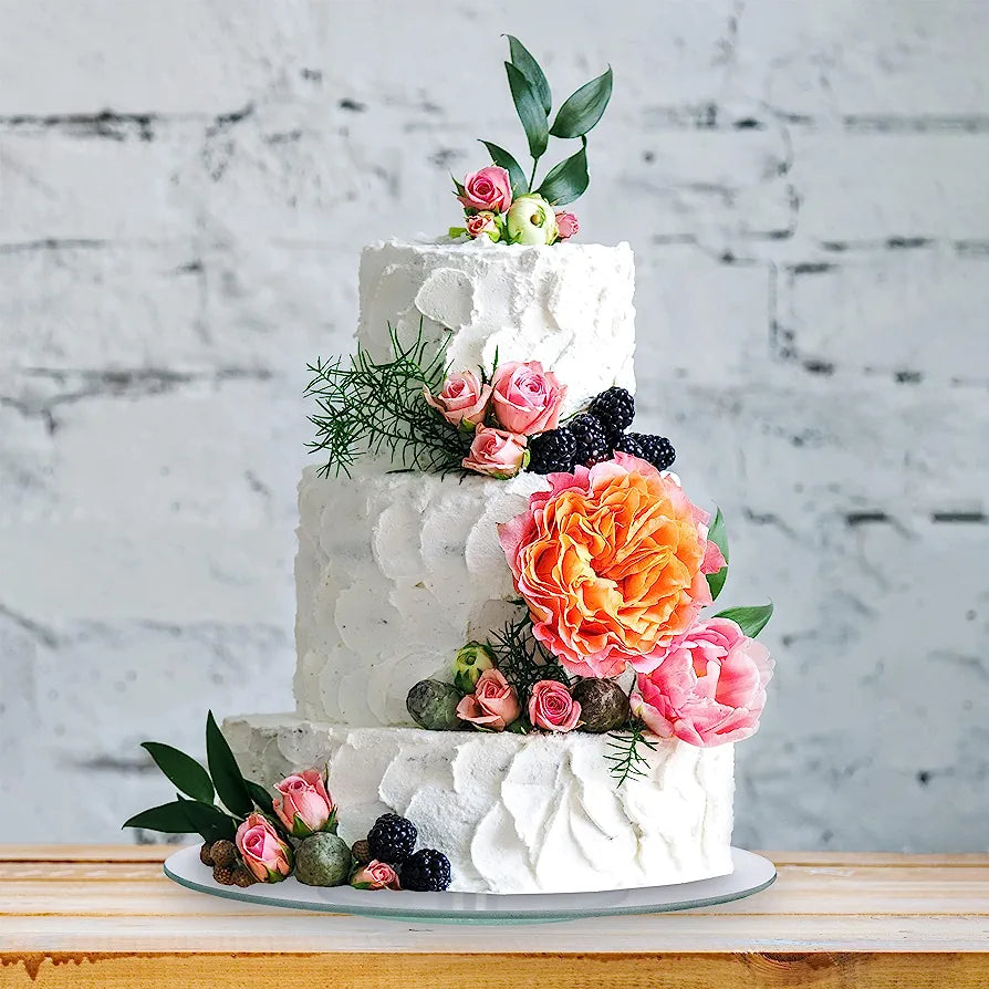 Lazy Susan Glass Turntable 25cm Patisserie Cake Serving Tray Plateau Tournant 202-1