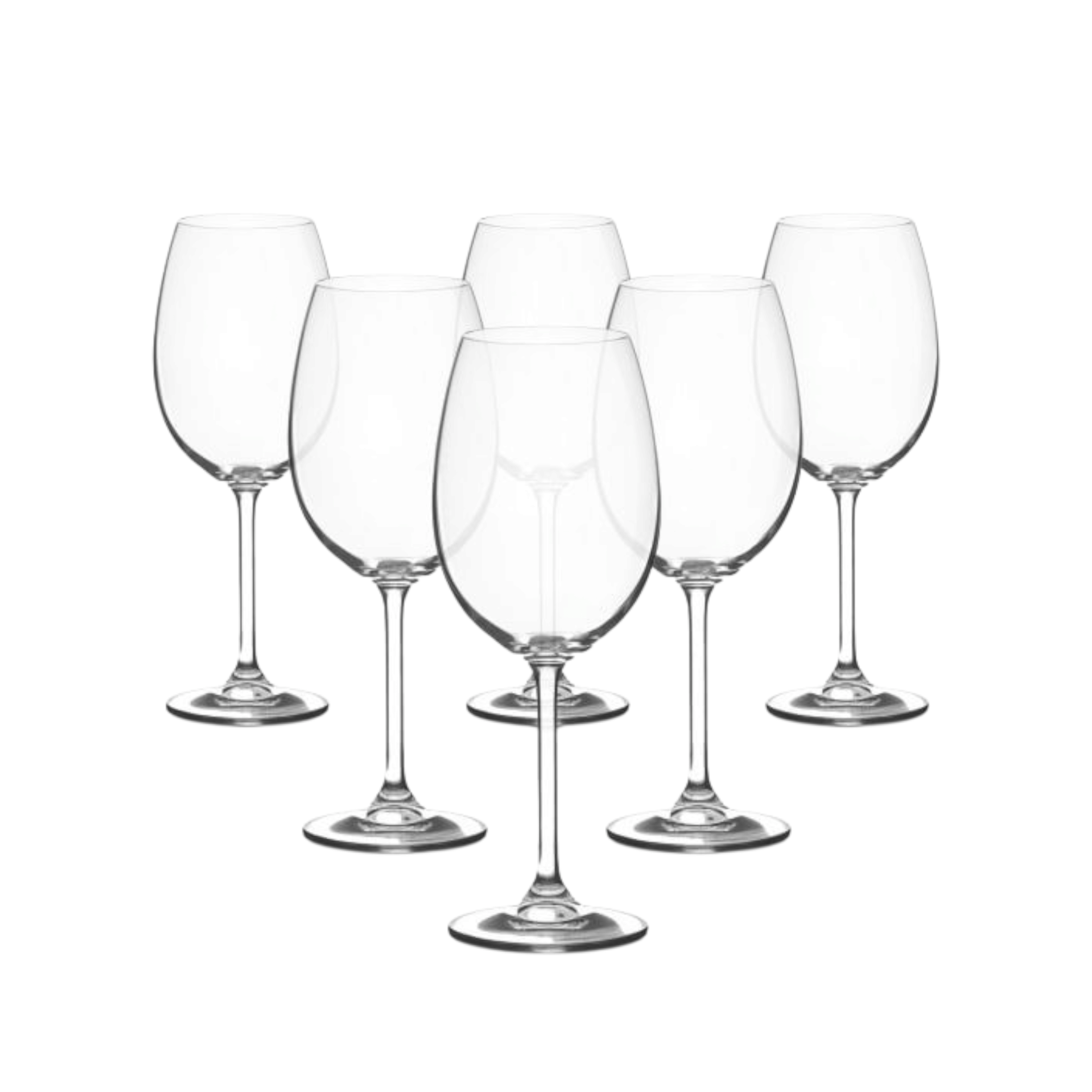Bohemia Glass Tumbler 600ml Crystalite Stemmed Wine 4pack