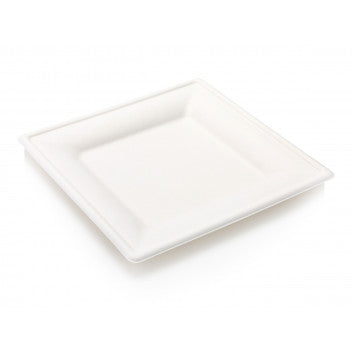 Biodegradable Bagasse Takeaway Plate Square 26x26cm 5pack
