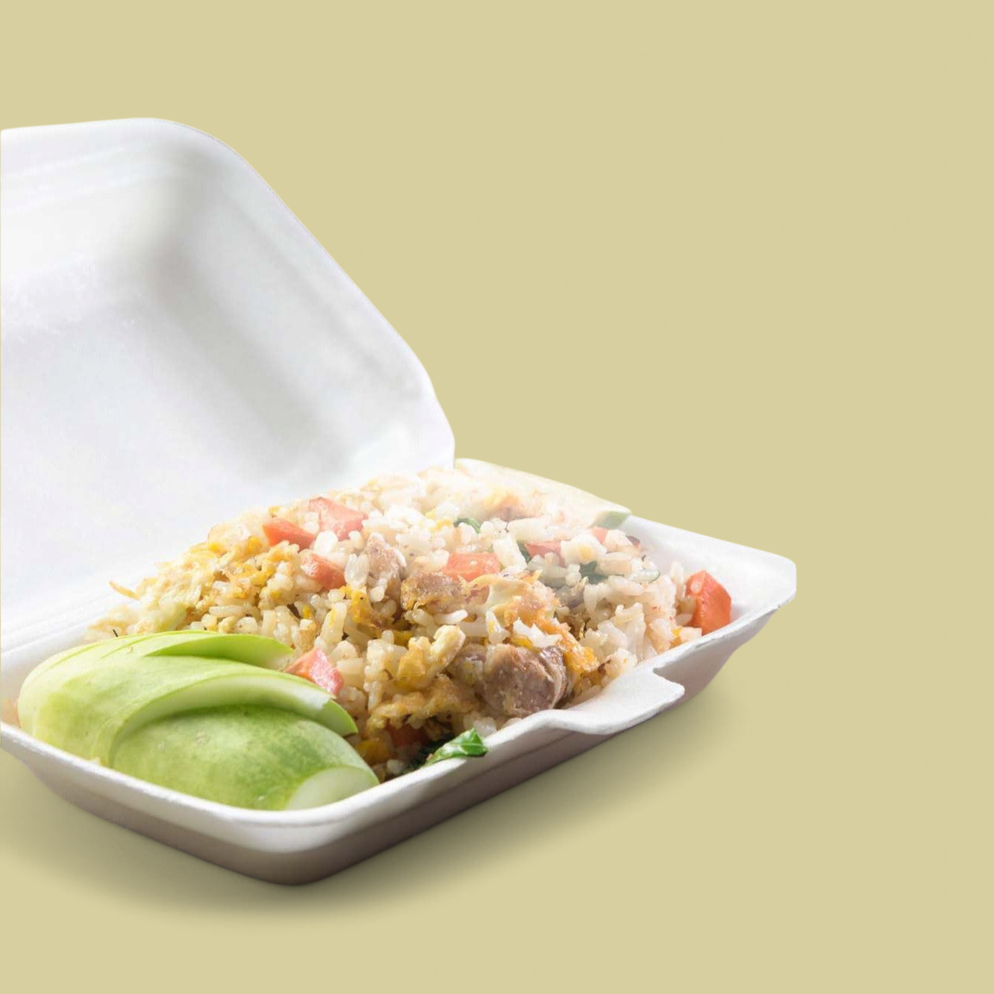 Fomo Food Tray No.40 2-Division Clamshell 75pack