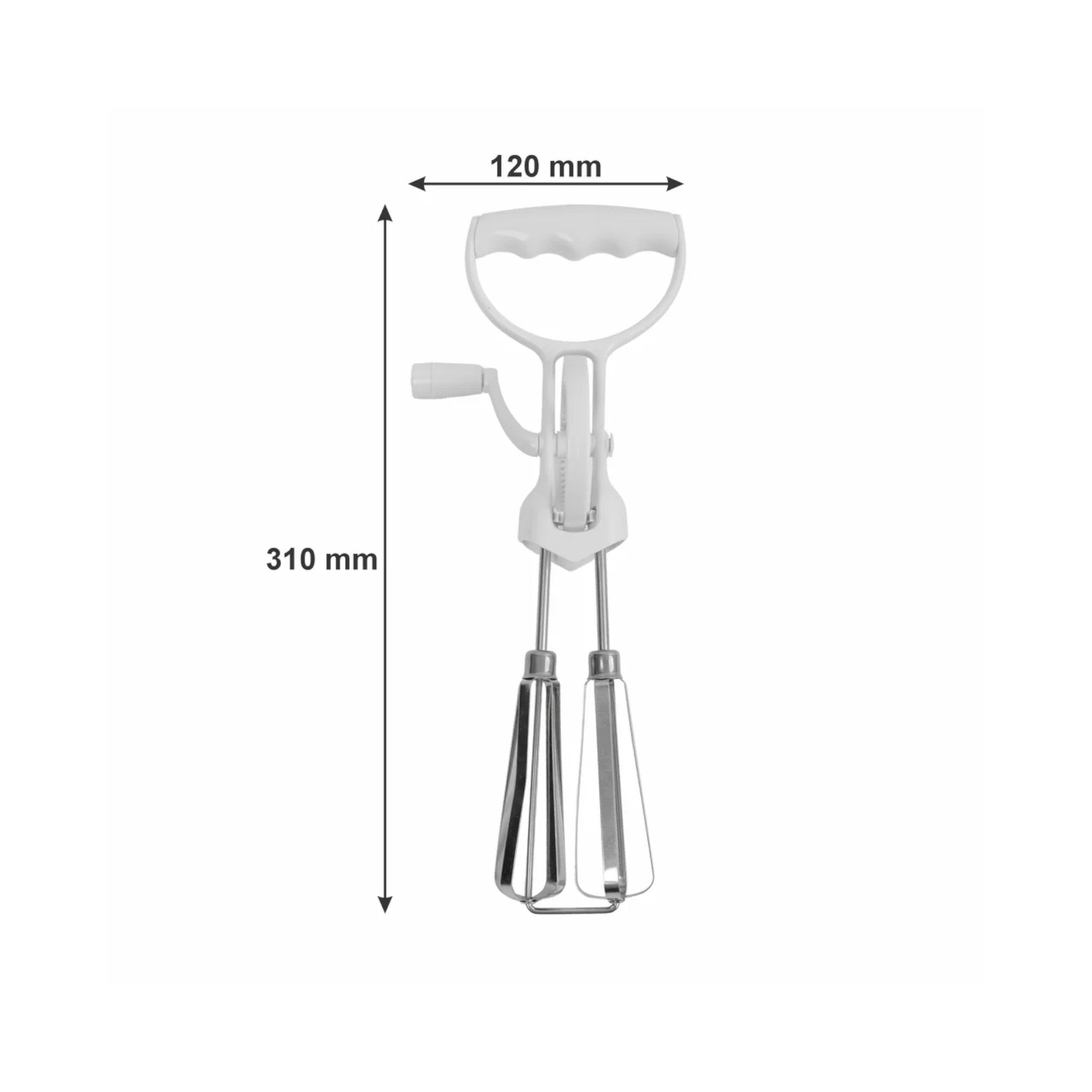 Regent Egg Beater White Plastic and Stainless Steel 310mm