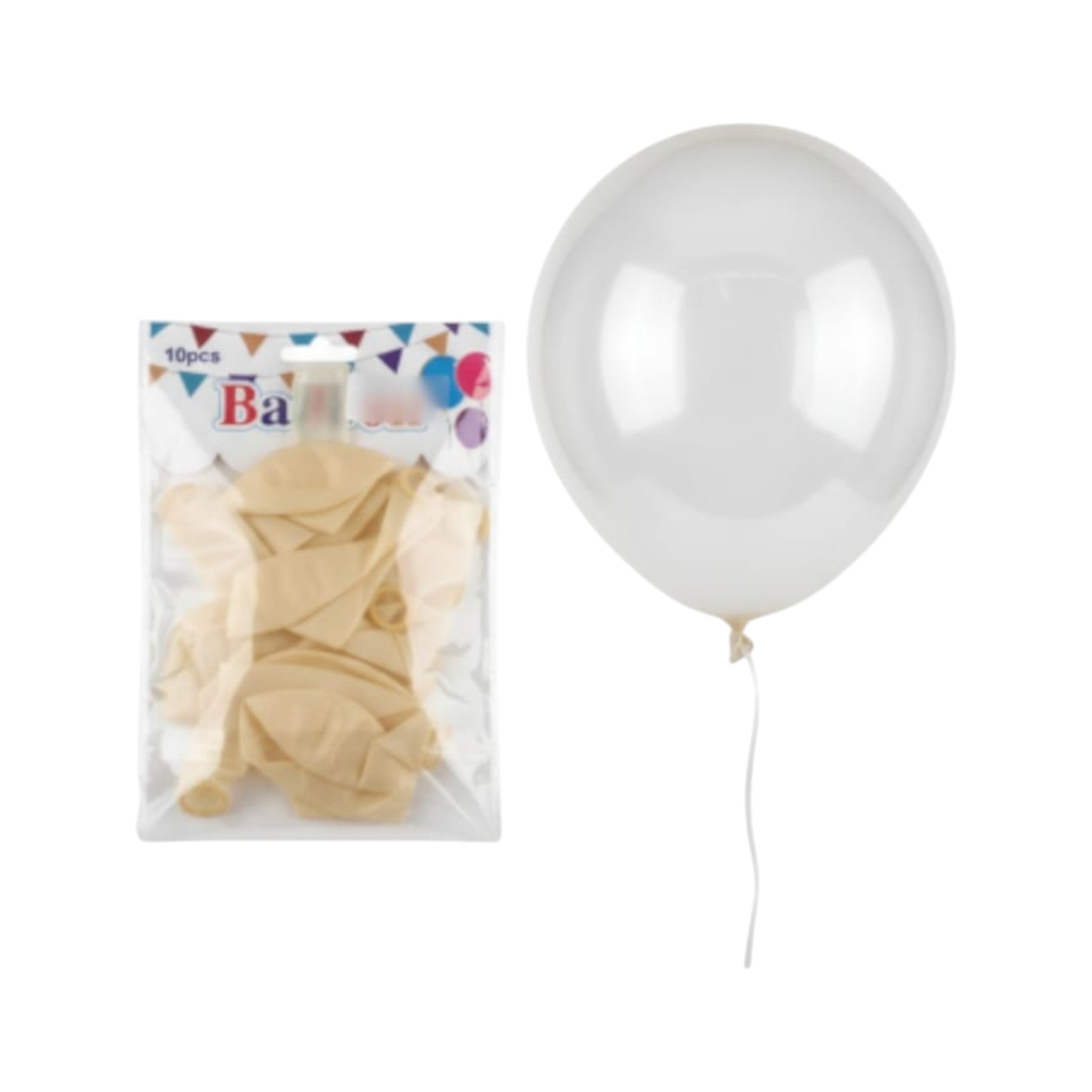 Latex Party Balloon Clear Transparent 10pack